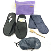 Turkish Airlines Amenity Kit Travel Accessories Bag Lavender Purple