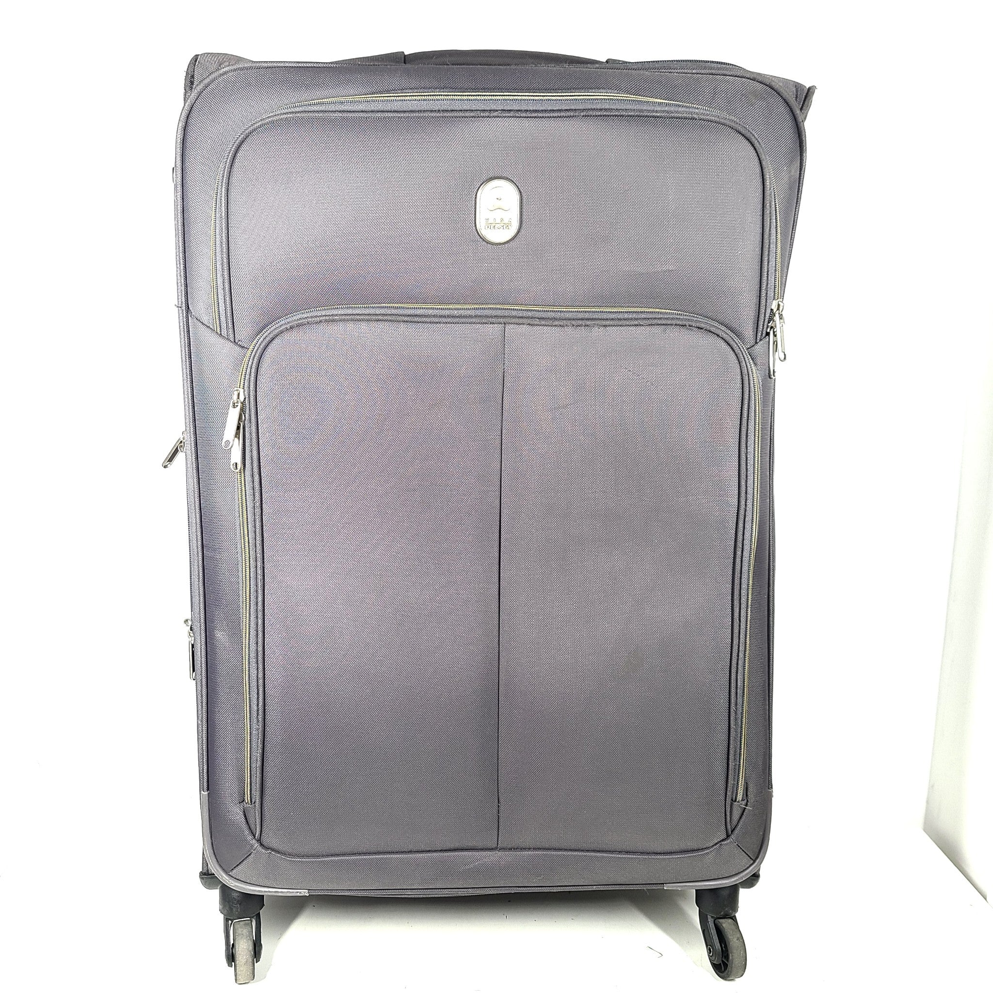 Visa Delsey 30" Large Spinner Checkin Luggage Lightweight Softshell Locking Gray