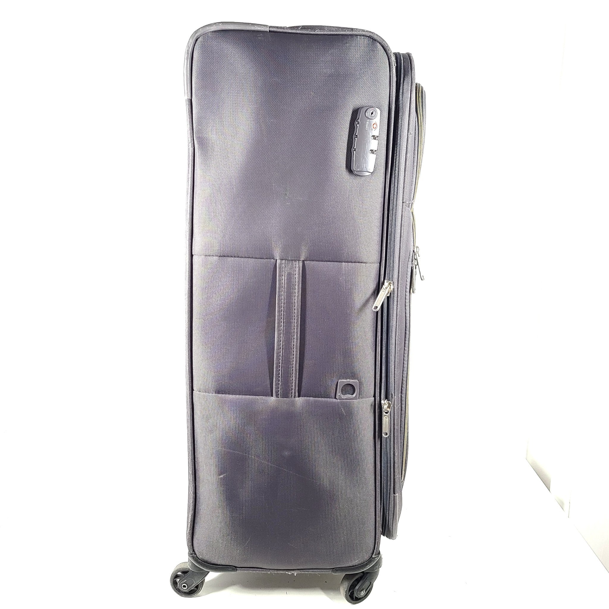 Visa Delsey 30" Large Spinner Checkin Luggage Lightweight Softshell Locking Gray
