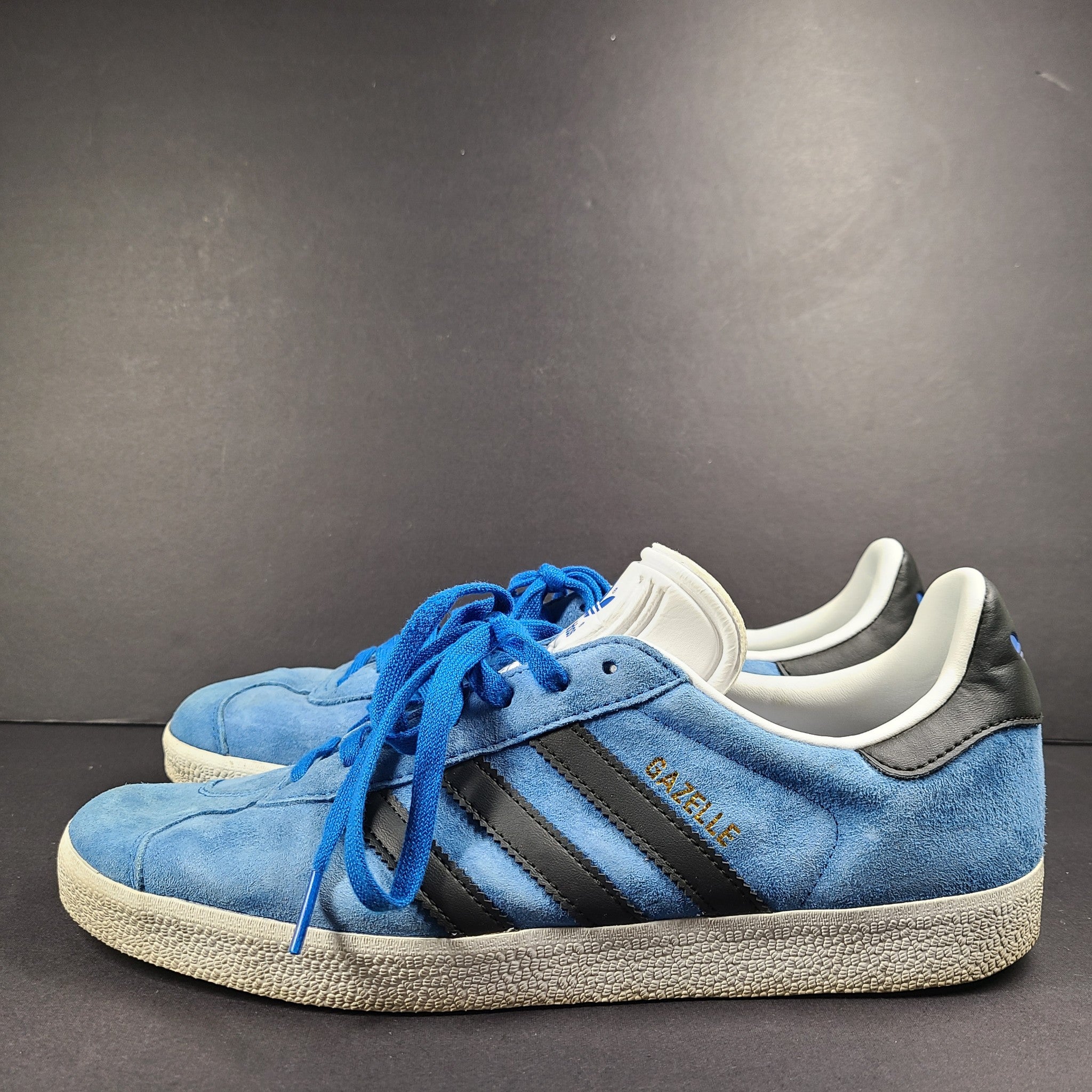 Adidas Originals Men's Gazelle Shoes Leather Sneakers IG0666 Blue US 9.5