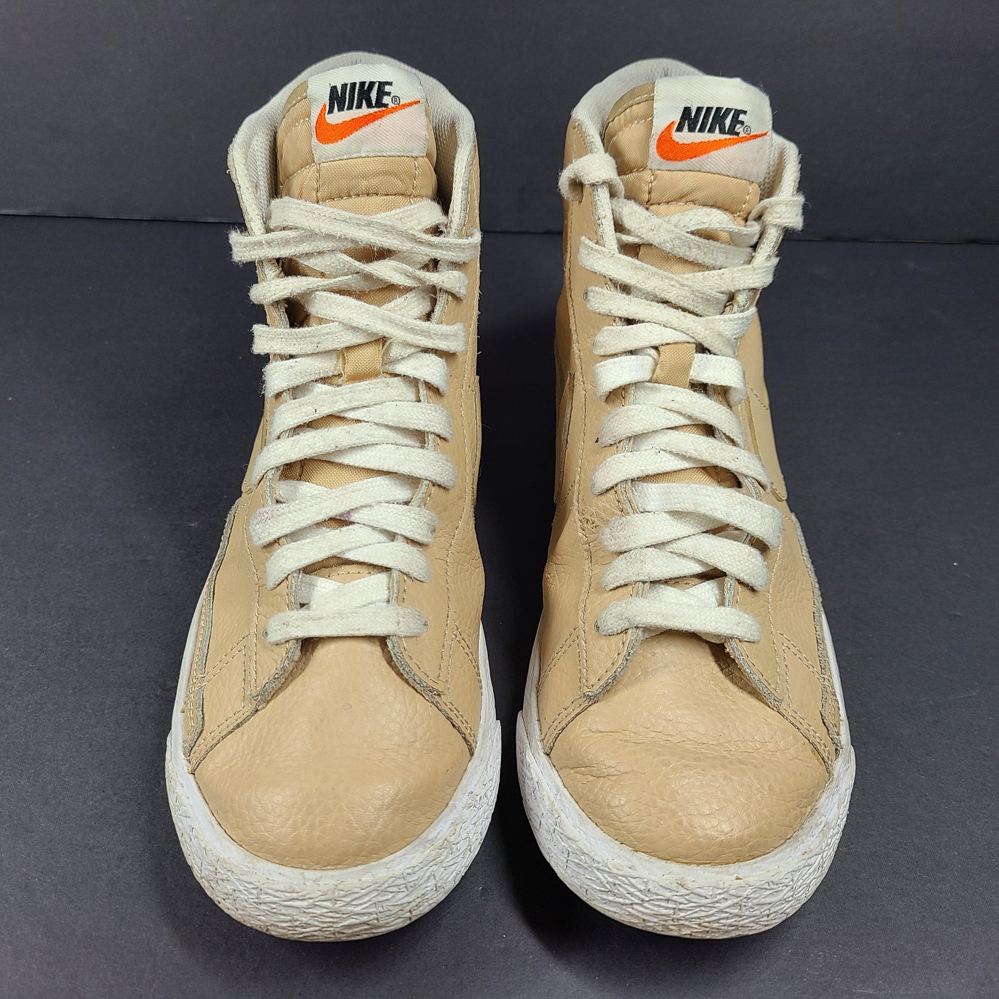 Nike Kids' Blazer Mid Linen Sneakers 895850-202 Tan Beige Size 5.5 Y