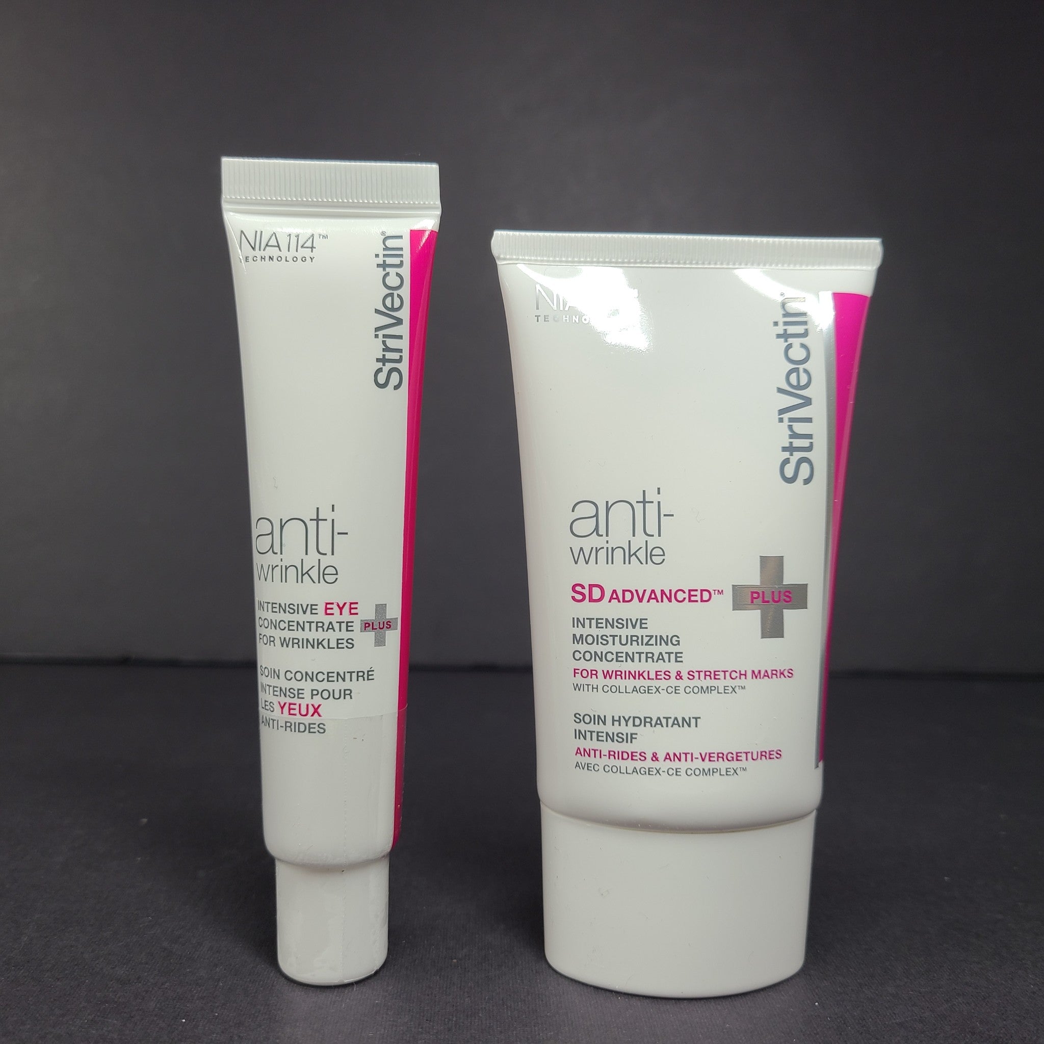 2 Pc FULL SIZE Set StriVectin Anti-Wrinkle SD Advanced+ Concentrate + Eye NIB
