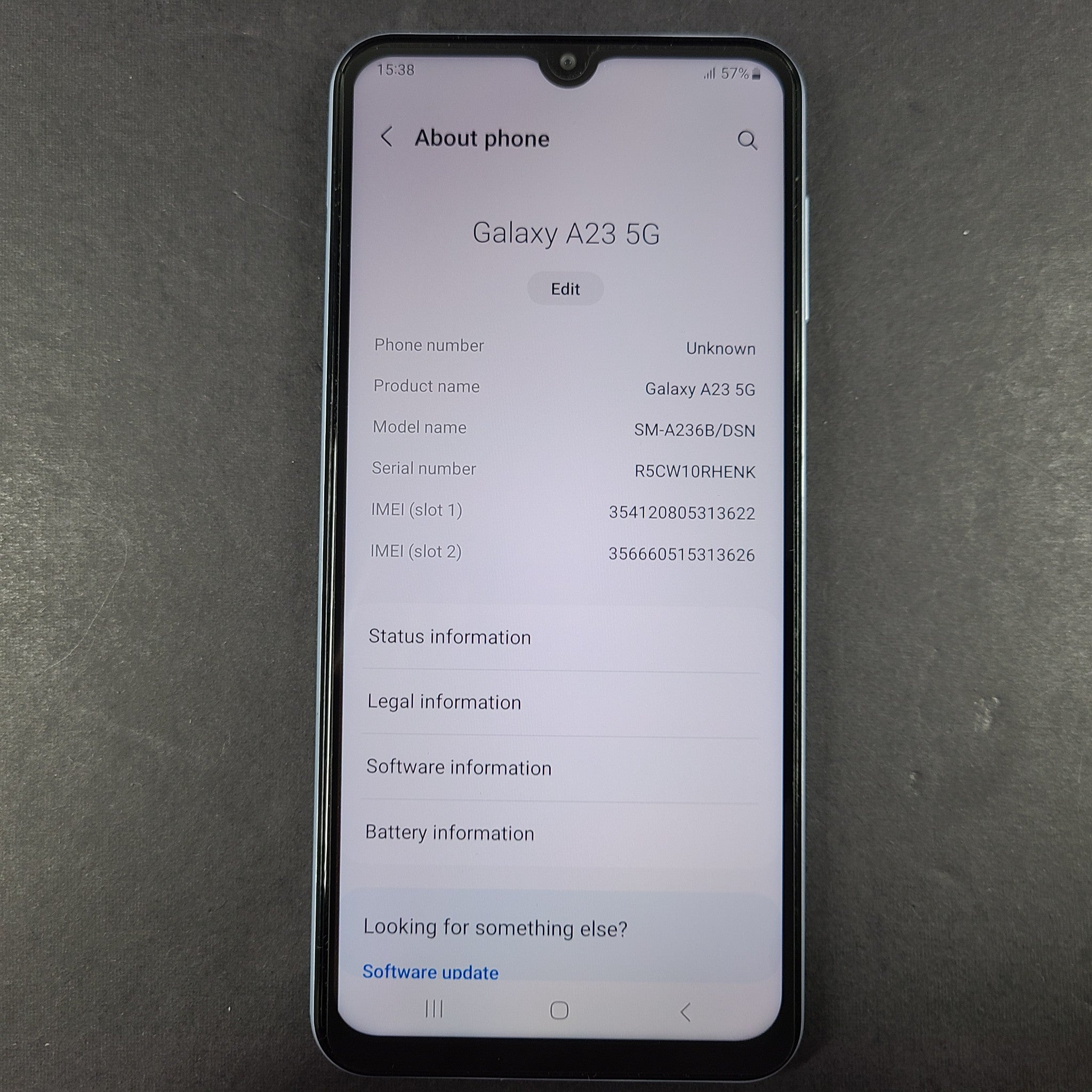 Samsung Galaxy A23 SM-A236B/DSN 128GB Android Phone - Blue Unlocked - Dual Sim