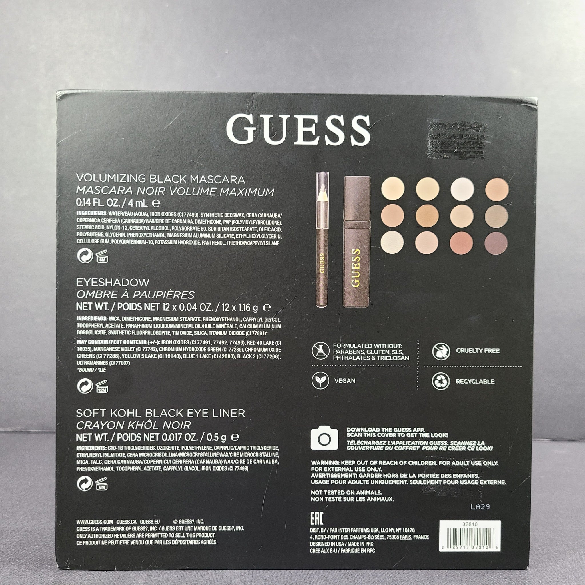 Guess Makeup Kit Nude EYE 102 Lookbook Mascara Eyeshadow Eye Liner NIB