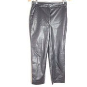 Aritzia Babaton Command Cropped Pants Super Soft Vegan Leather Stretch Black 6