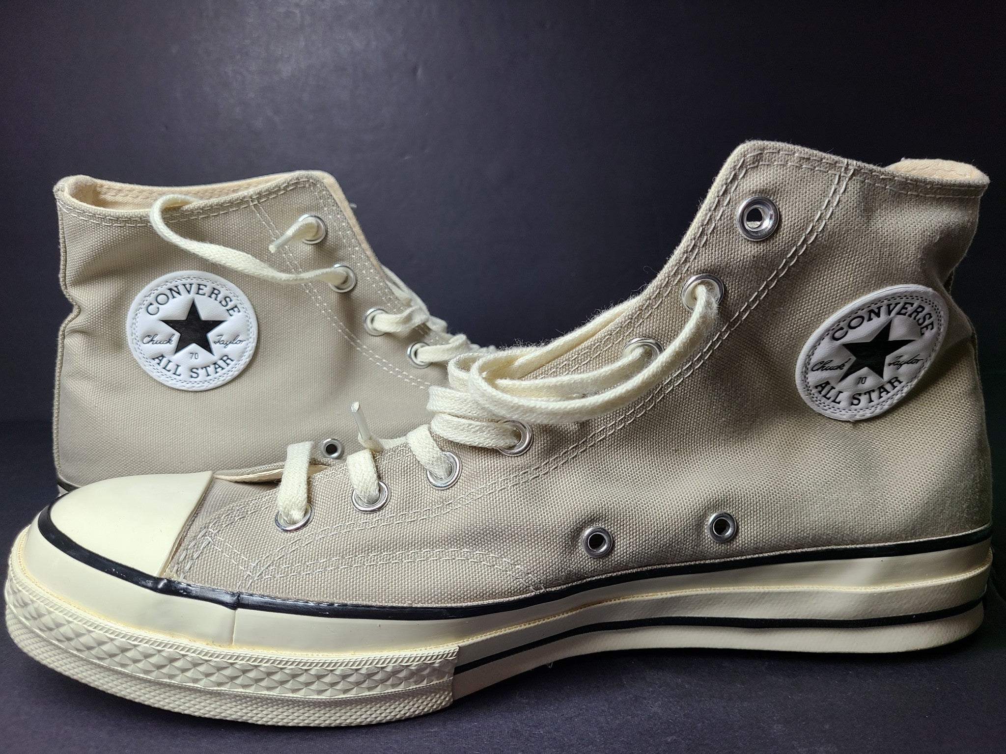 EXC Converse Chuck 70 Canvas High Top 'Papyrus' Beige Sneakers M10.5/W12.5