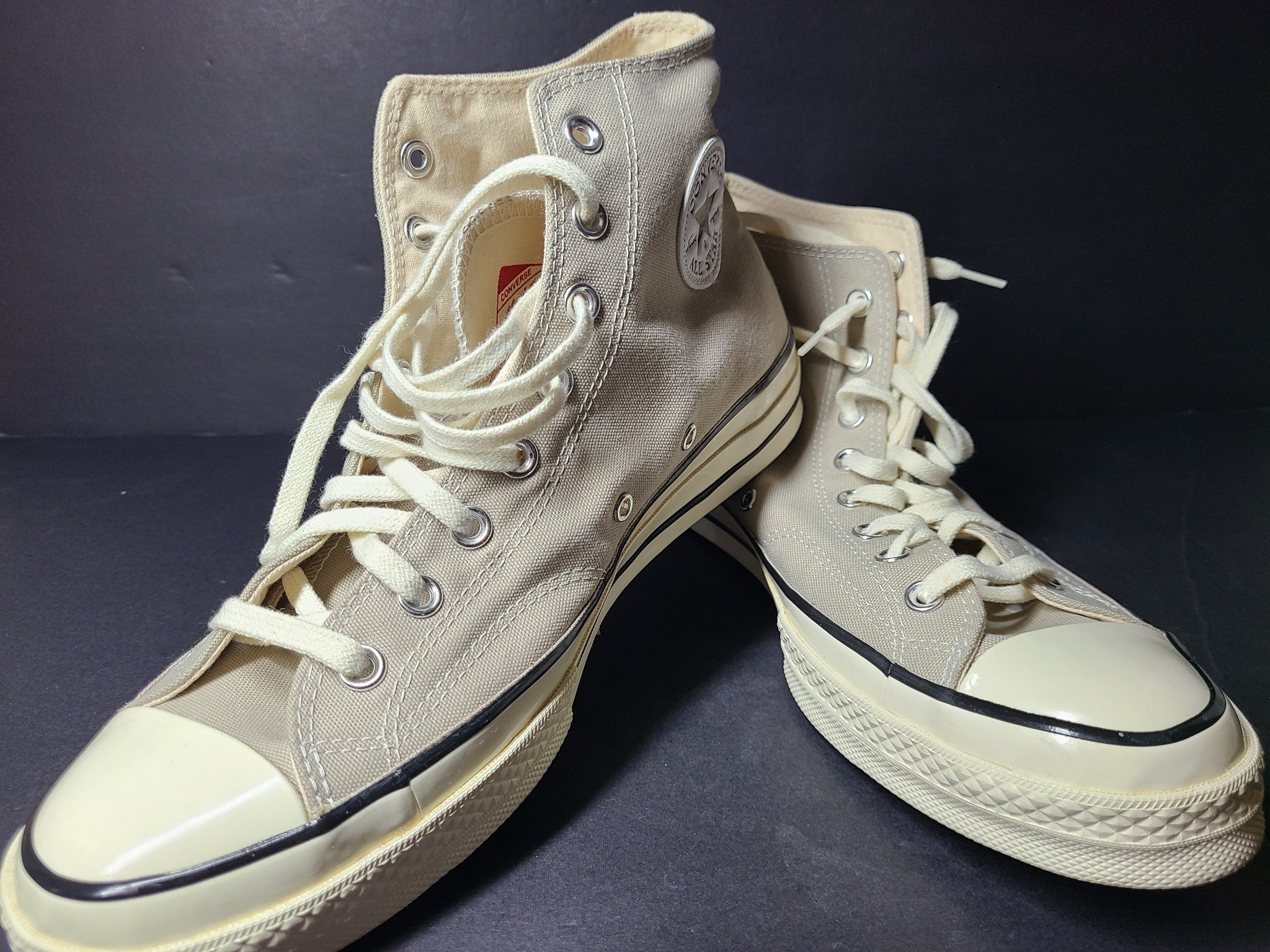 EXC Converse Chuck 70 Canvas High Top 'Papyrus' Beige Sneakers M10.5/W12.5