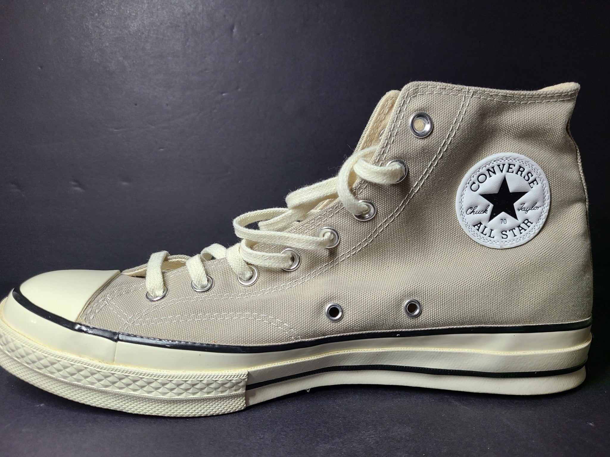 EXC Converse Chuck 70 Canvas High Top 'Papyrus' Beige Sneakers M10.5/W12.5