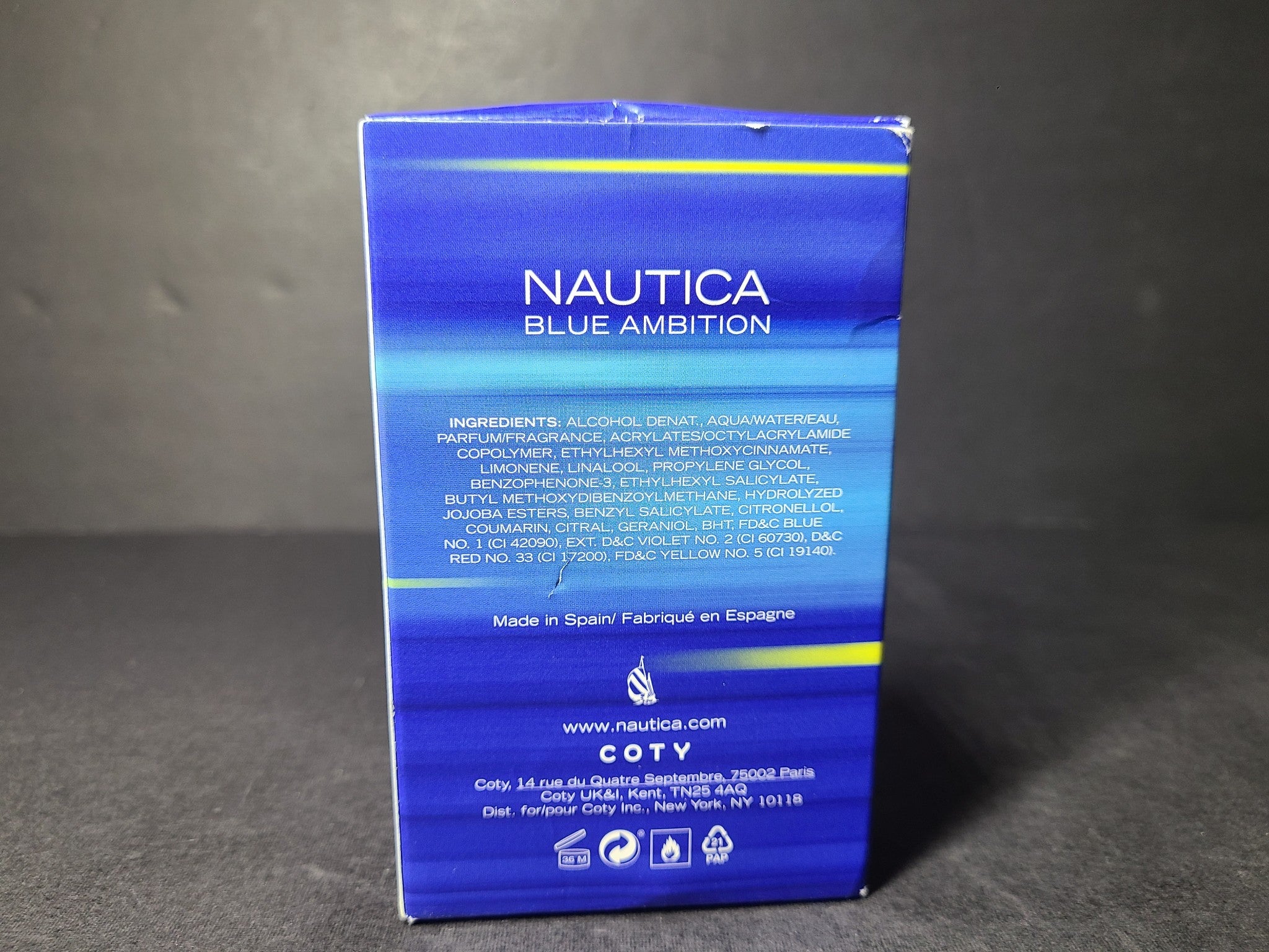 Nautica Blue Ambition Men's Eau De Toilette 1.6 fl. oz. /50 ml NIB