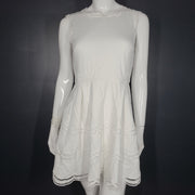 Ted Baker Cammey Scalloped Skater Dress Fit & Flare Embroidered White US6 /Ted 2