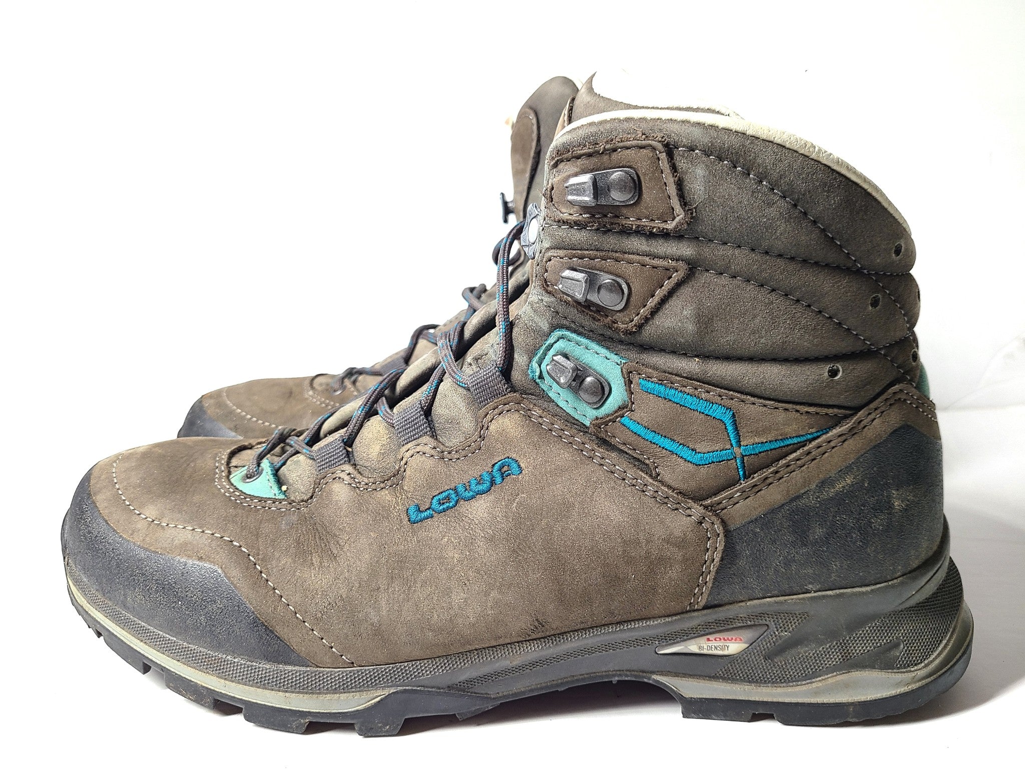 Lowa Lady Light LL Leather Trekking Hiking Boots Gray Brown 220460 Sz 7.5