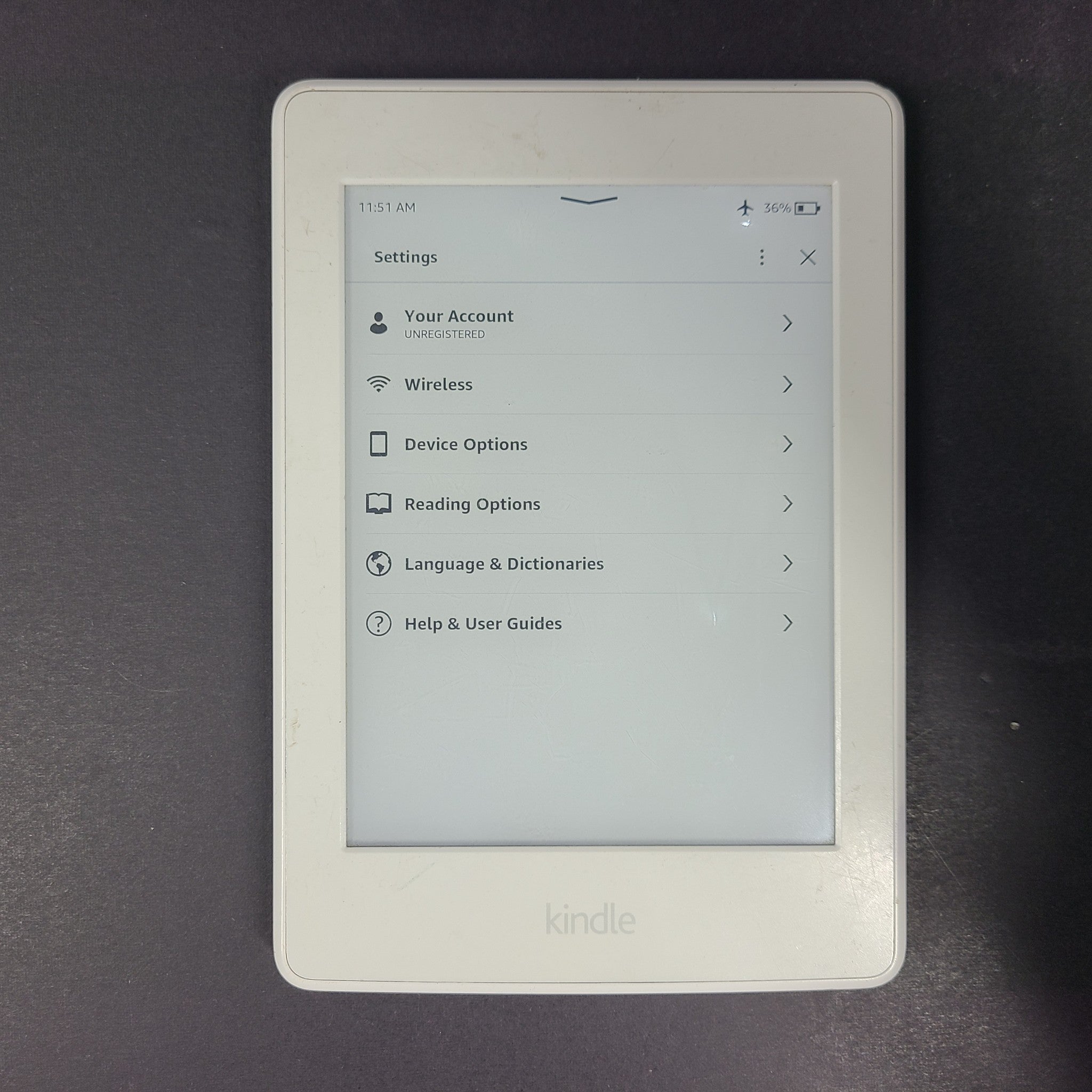 Amazon Kindle Paperwhite 7th Generation 4GB Wi-Fi 6in - White - Grade C