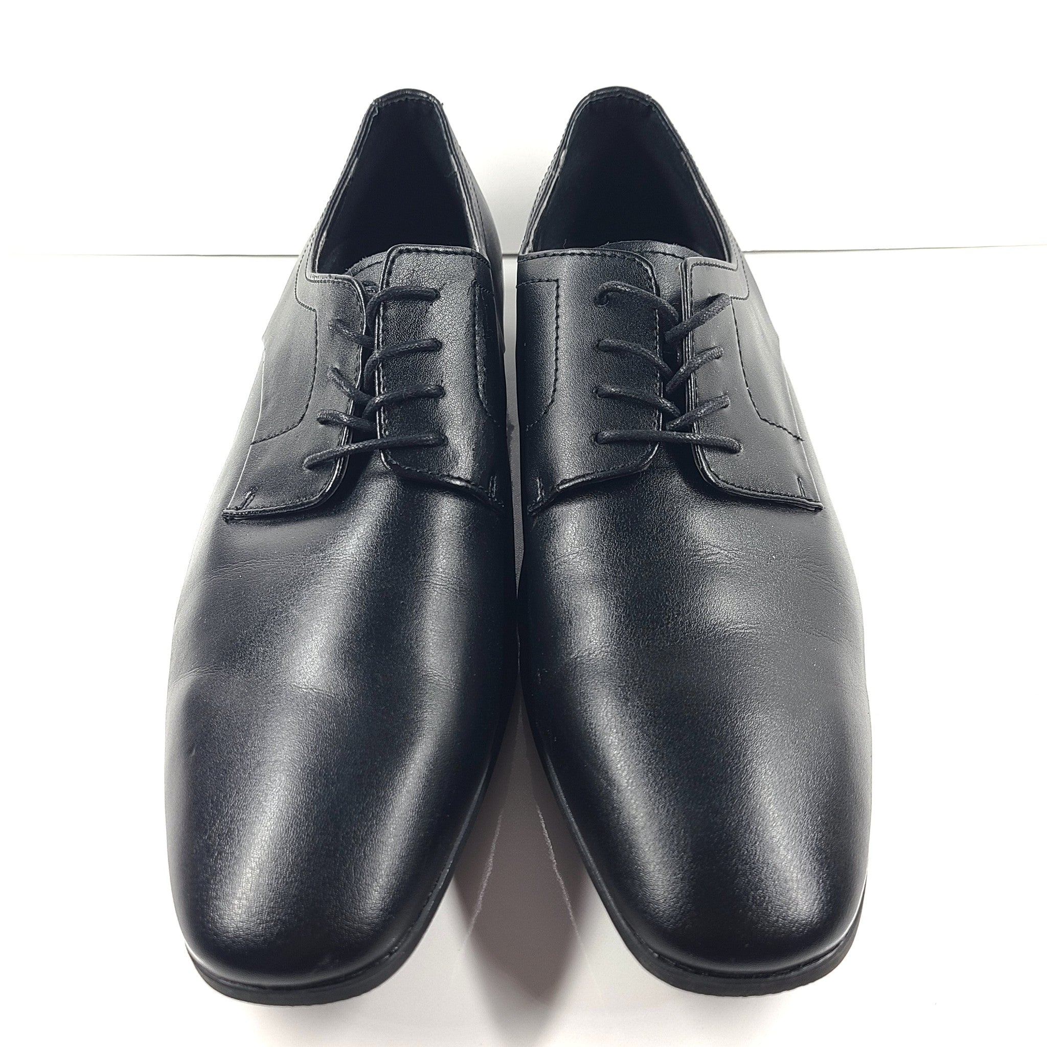 Calvin Klein Cassius Oxford Derby Dress Shoes Leather Almond Toe Black Sz 10