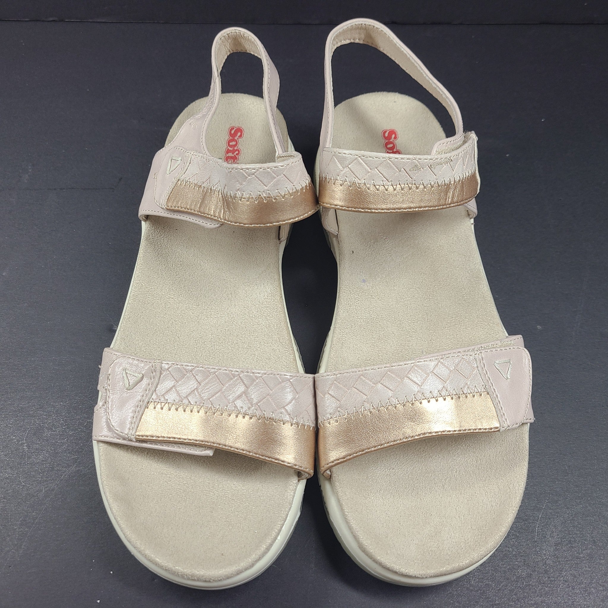 SoftMoc Women's Wensy 02 Vegan Sandals Memory Foam Nude Pink Sz 8