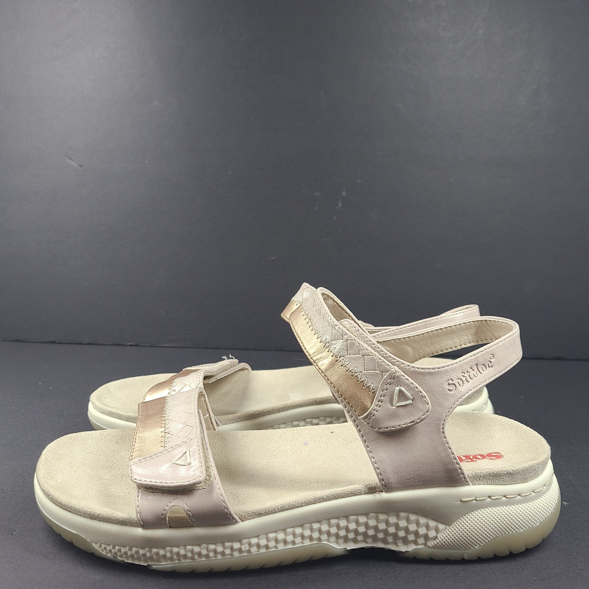 SoftMoc Women's Wensy 02 Vegan Sandals Memory Foam Nude Pink Sz 8