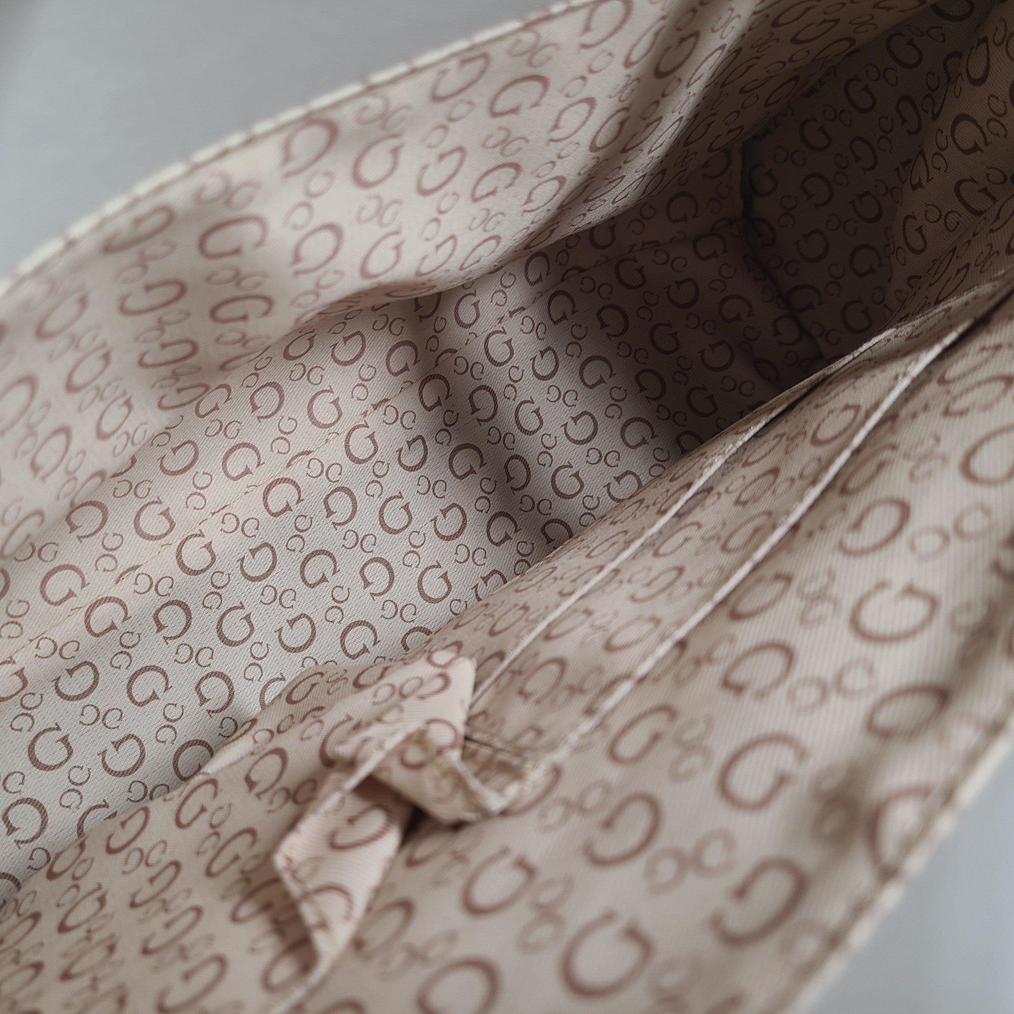 GUESS Women's Zernik Satchel Bag Handbag Purse Monogram Brown NWT