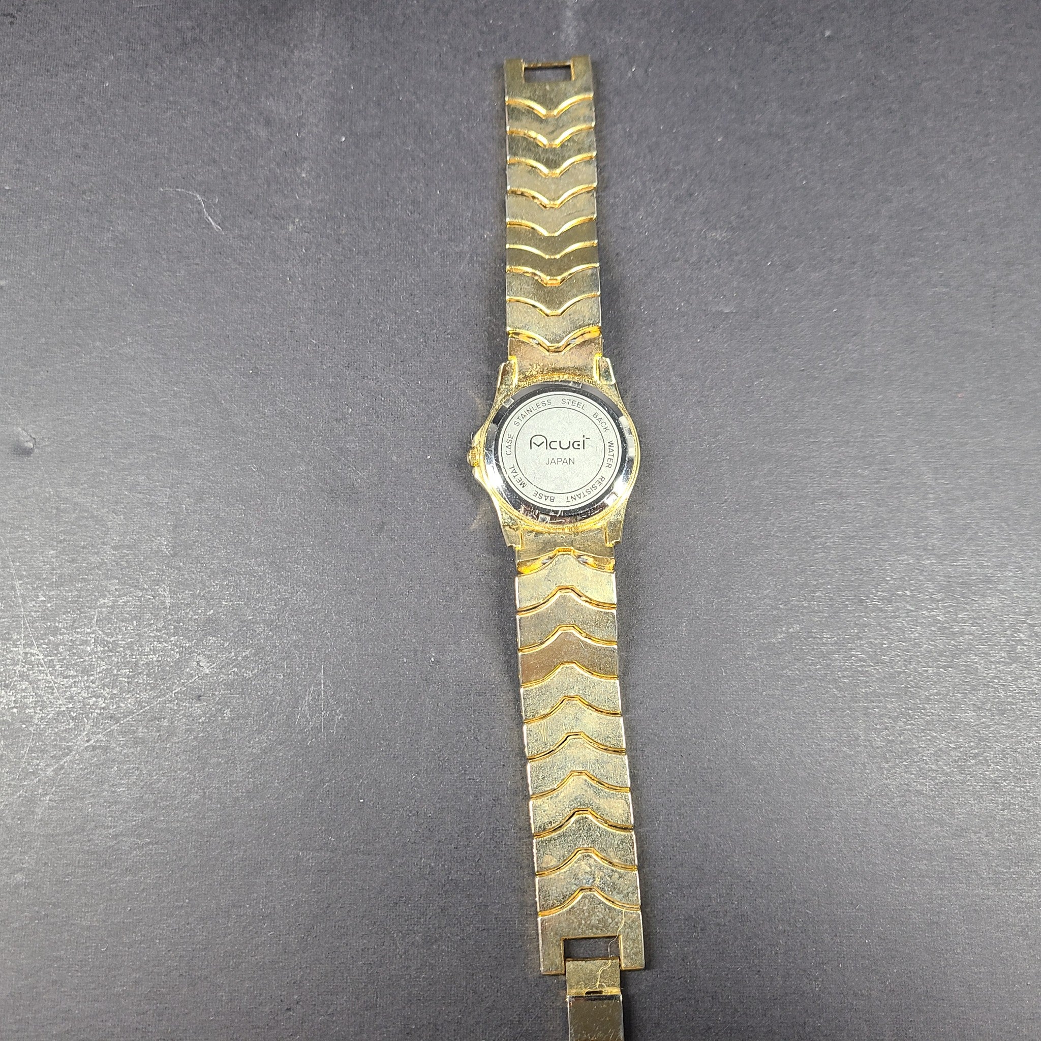 Acuet Women's Gold Tone Quartz Watch Japan Movement 6.75" Wrist