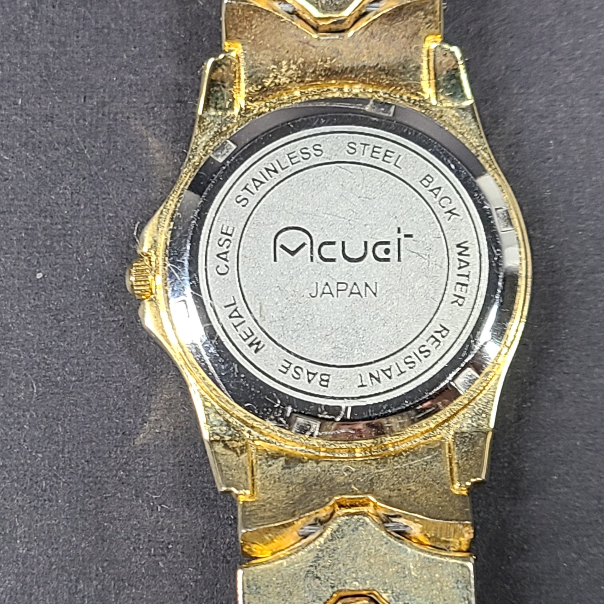 Acuet Women's Gold Tone Quartz Watch Japan Movement 6.75" Wrist