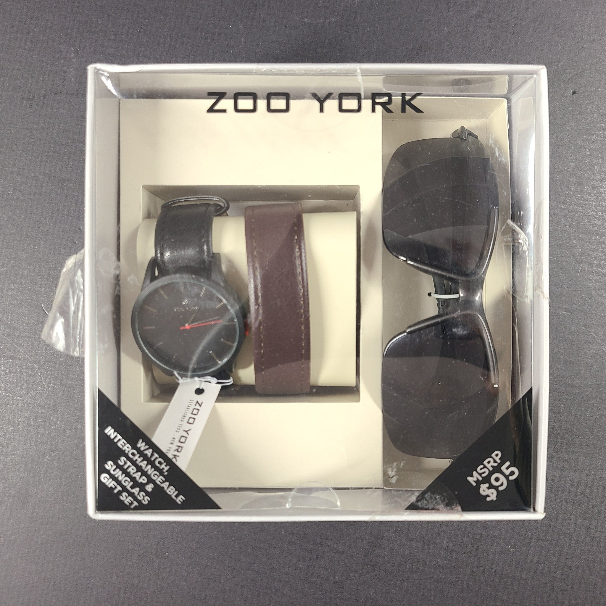 Zoo York Men's Watch + Interchangeable Strap + Sunglasses Gift Set