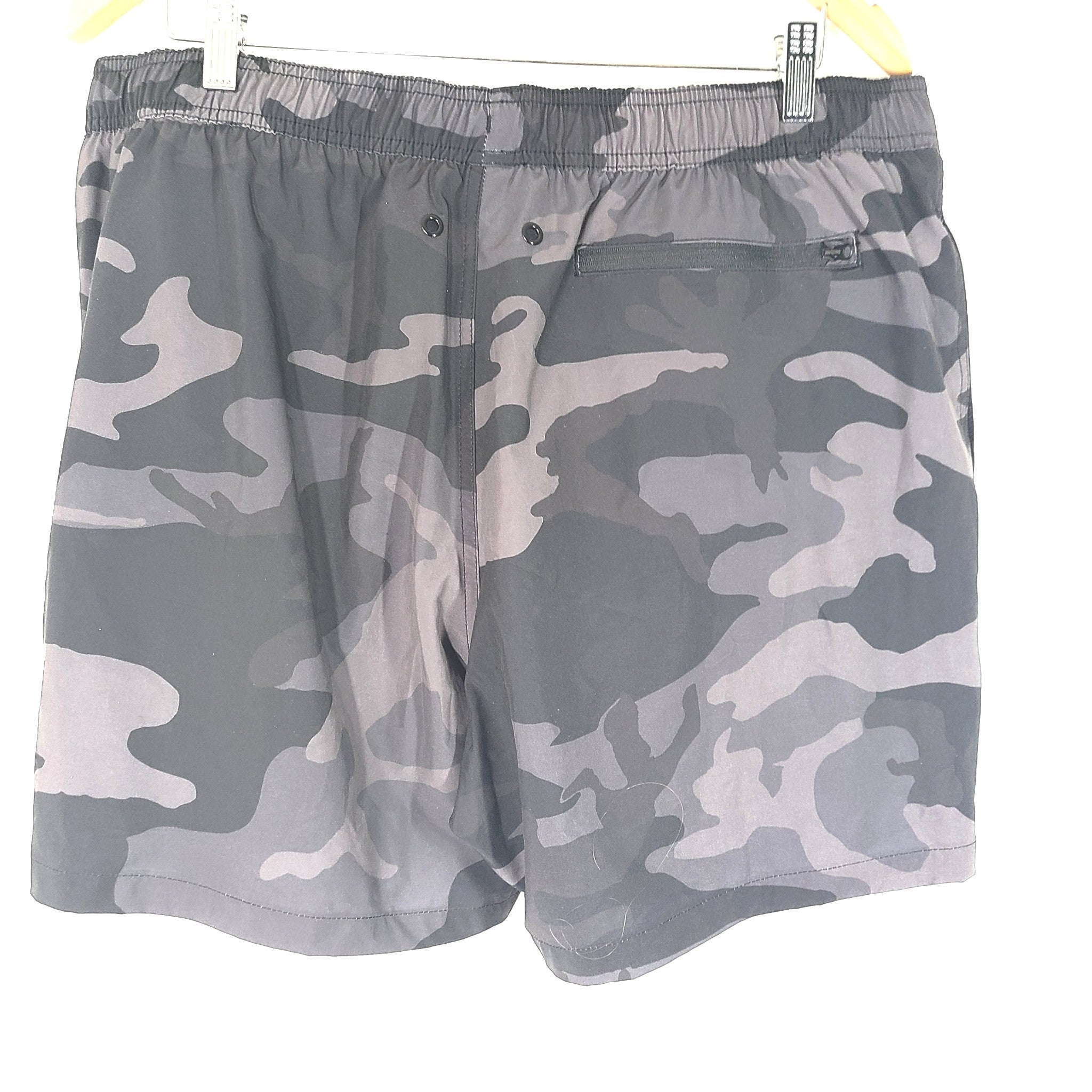 Calvin Klein Men's Euro Volley Swim Trunks UPF 40+ Shorts Black Camo Sz XL