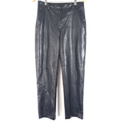 Aritzia Babaton Command Cropped Pants Super Soft Vegan Leather Stretch Black Sz8