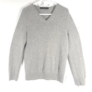Louis Vuitton Men's Pure Cashmere V Neck Sweater Soft Made in Italy Gray Sz S