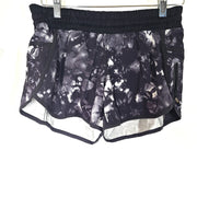 Lululemon Women's Tracker Short III 4" Run Stretch Dusk Dye White Black Sz 8