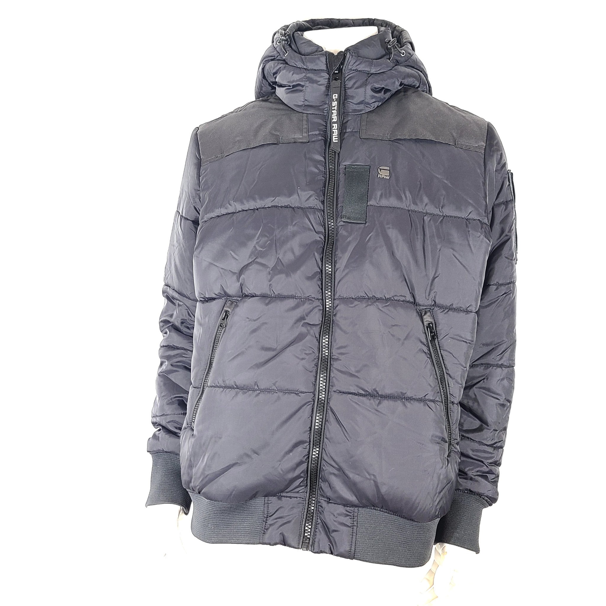 G-Star RAW Whistler-B Clean HDD Bomber Jacket Padded Hooded Insulated Gray Sz XL