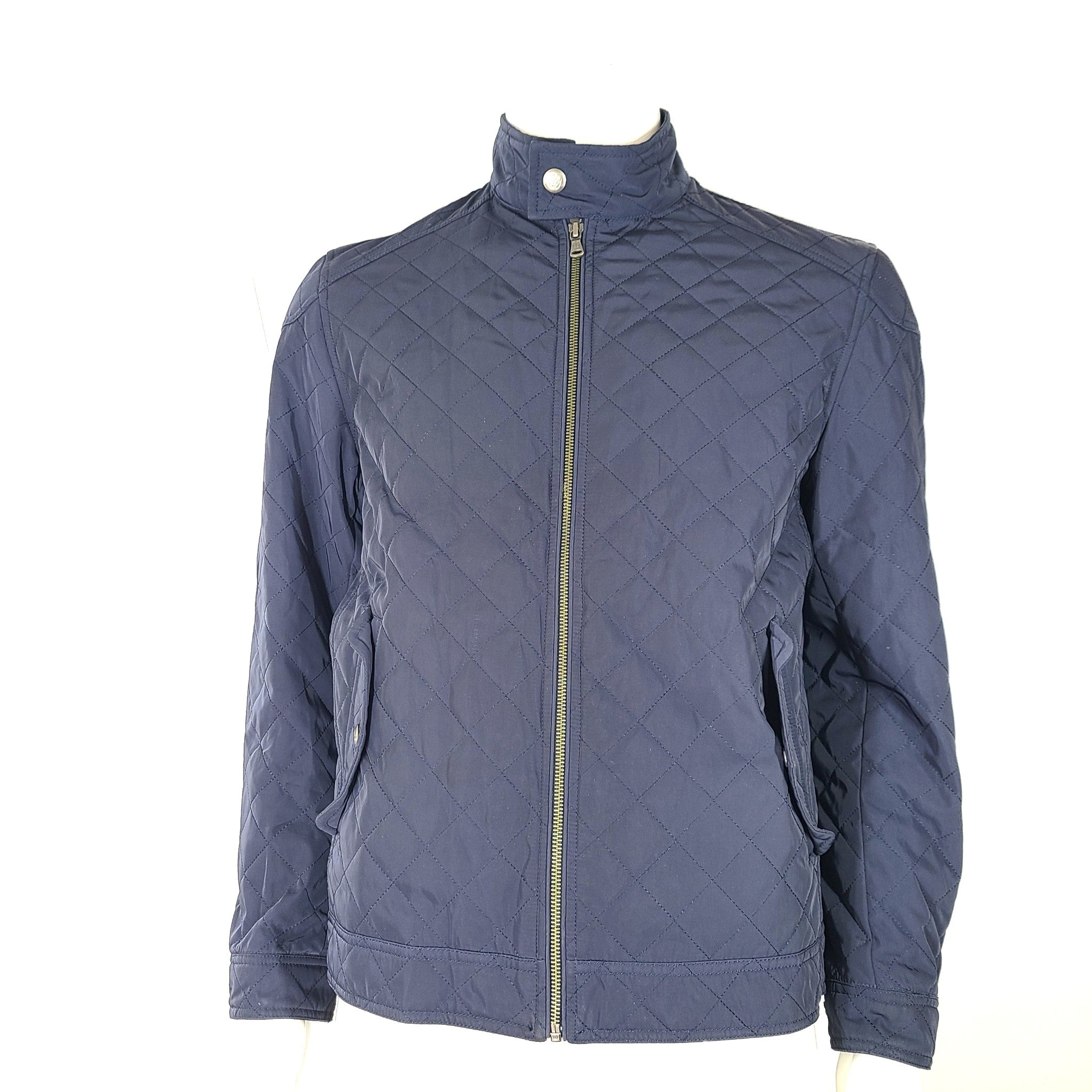 Scappino Men's Essentials Quilted Jacket Lightweight Navy Blue Sz M