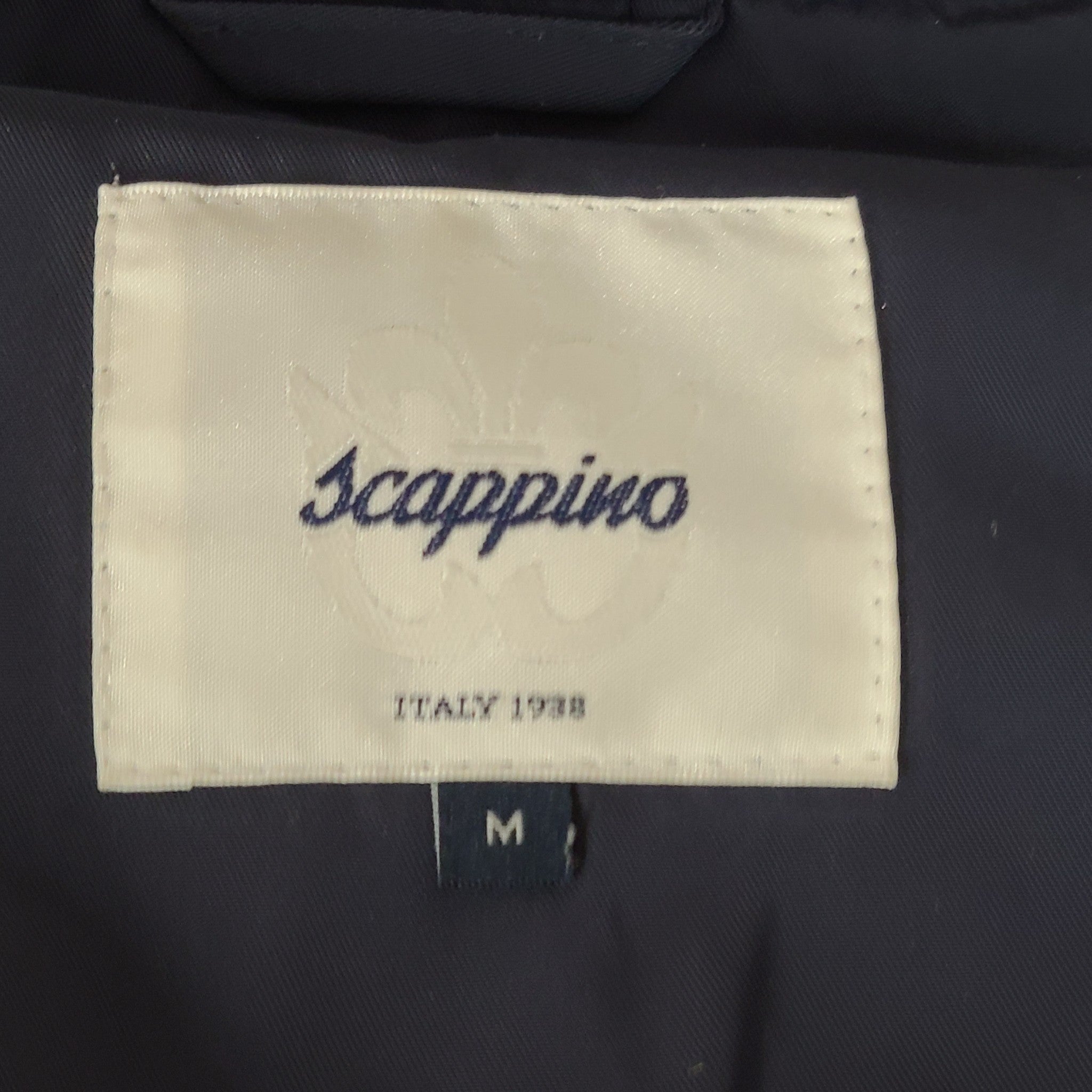 Scappino Men's Essentials Quilted Jacket Lightweight Navy Blue Sz M