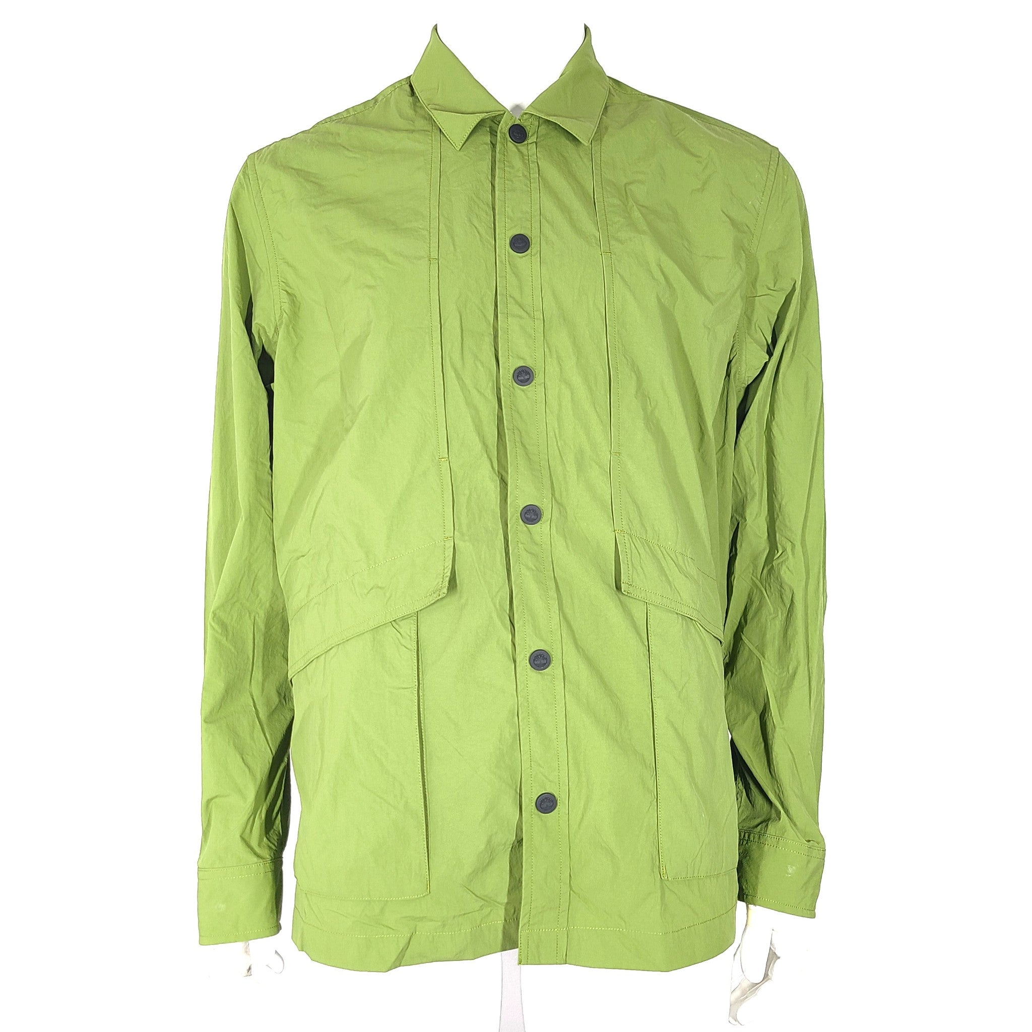 Timberland Men's Long Sleeve FT Field Trip Quick Dry Shirt Overshirt Green Sz XL