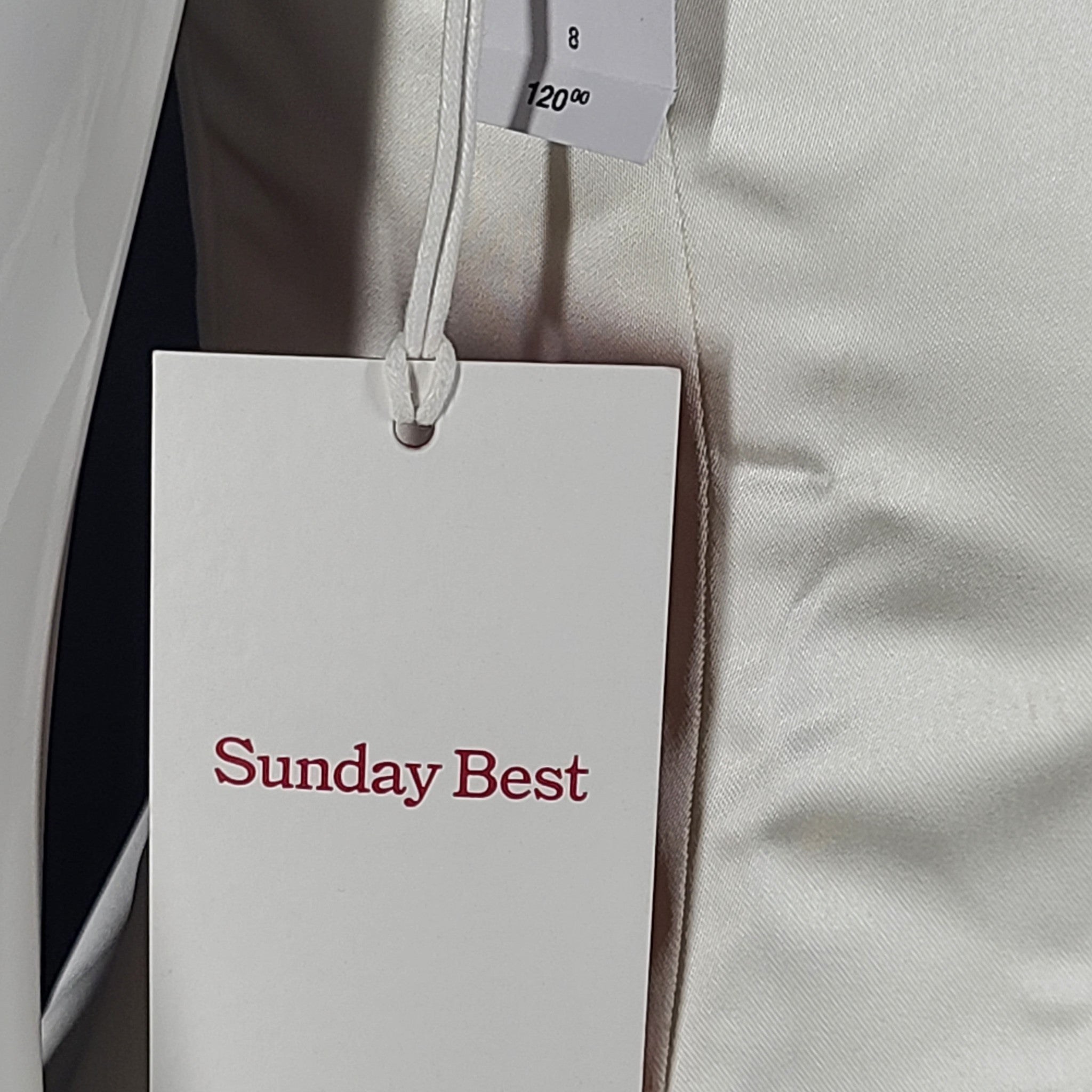 Artitzia Sunday Best Shimmer Satin Knee Dress Light Birch White Sz 8