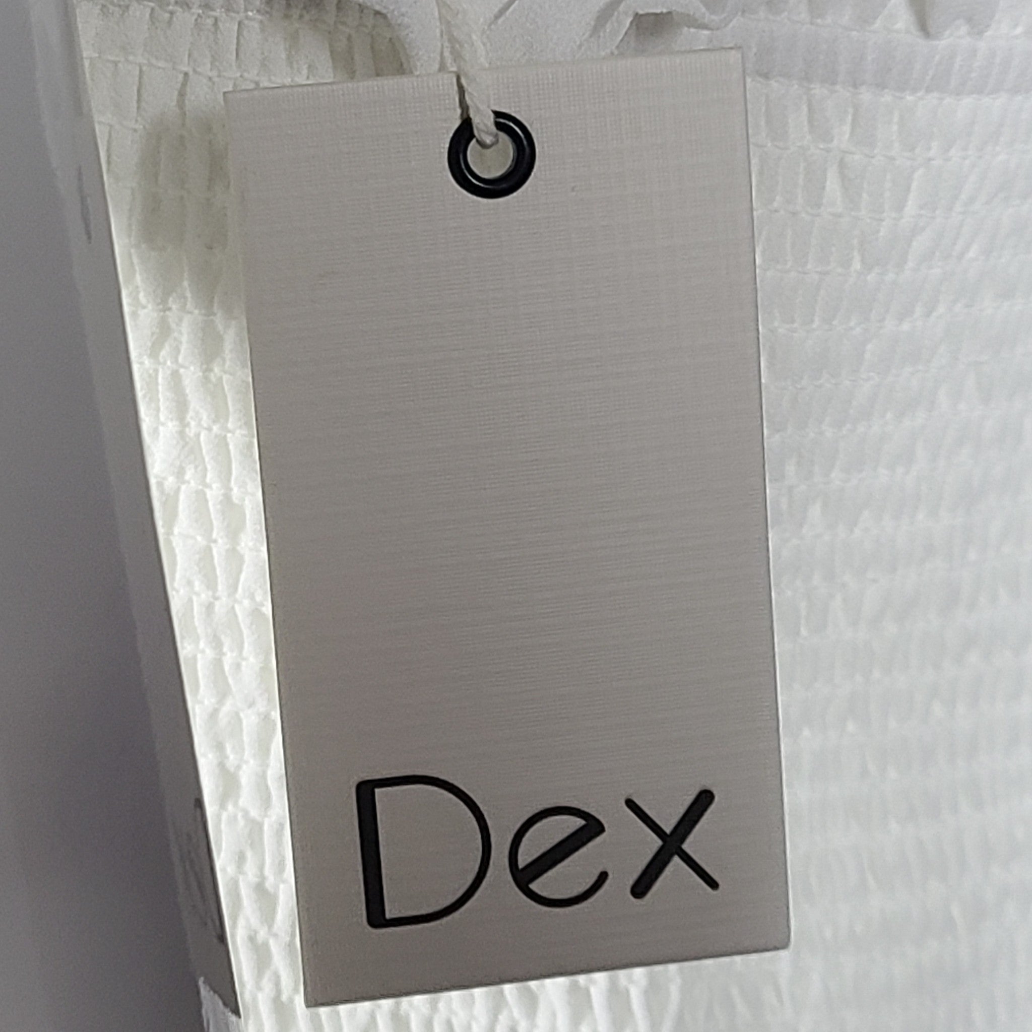 Dex Tie-Strap Smocked Maxi Dress Light Flowy Breathable Romantic White Sz M