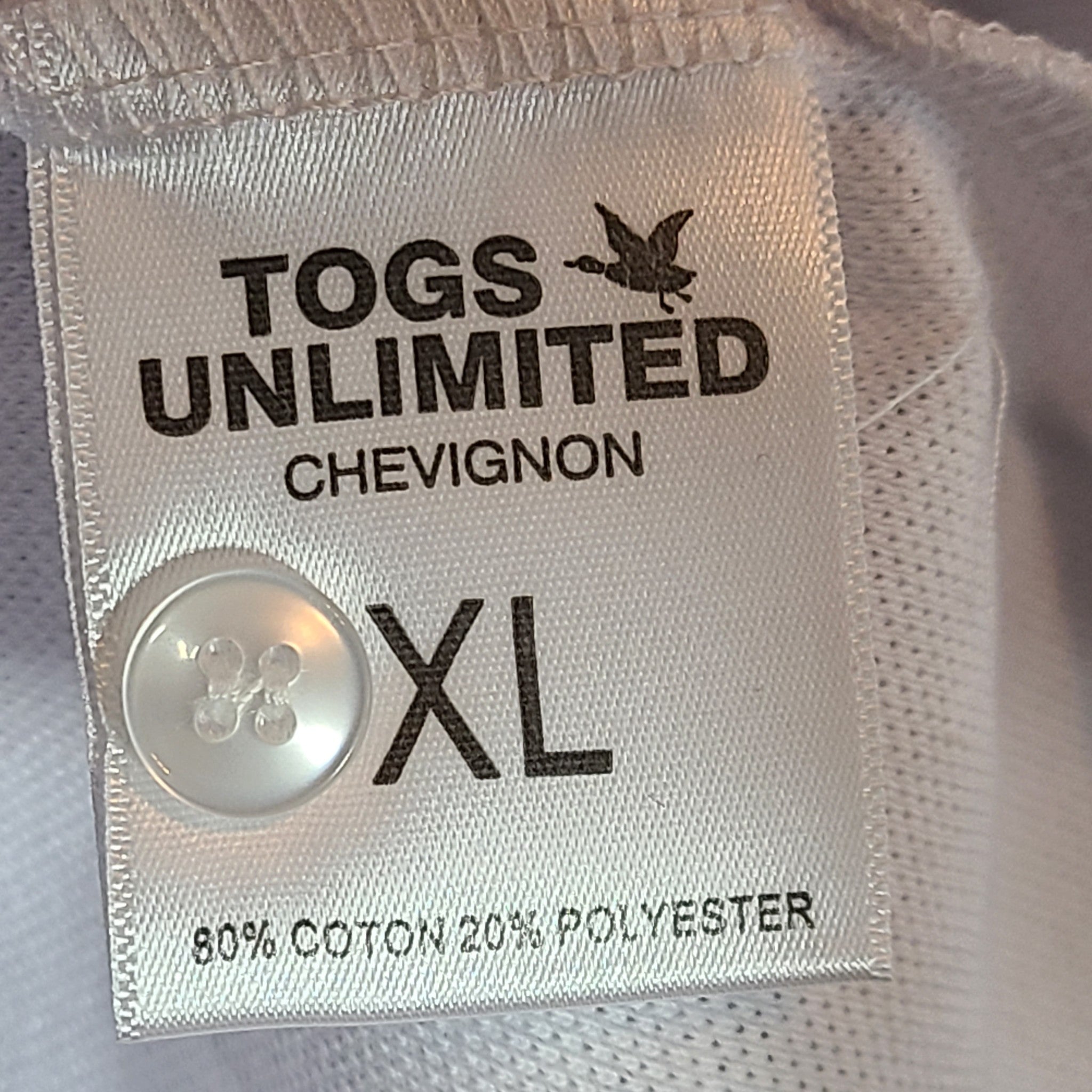 Chevignon Men's Togs "O Duck" Embroidered Short Sleeve Polo Shirt White Sz XL