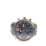 GUESS Men's Caliber Black Gold Tone Watch Chronograph 45mm W0864G2