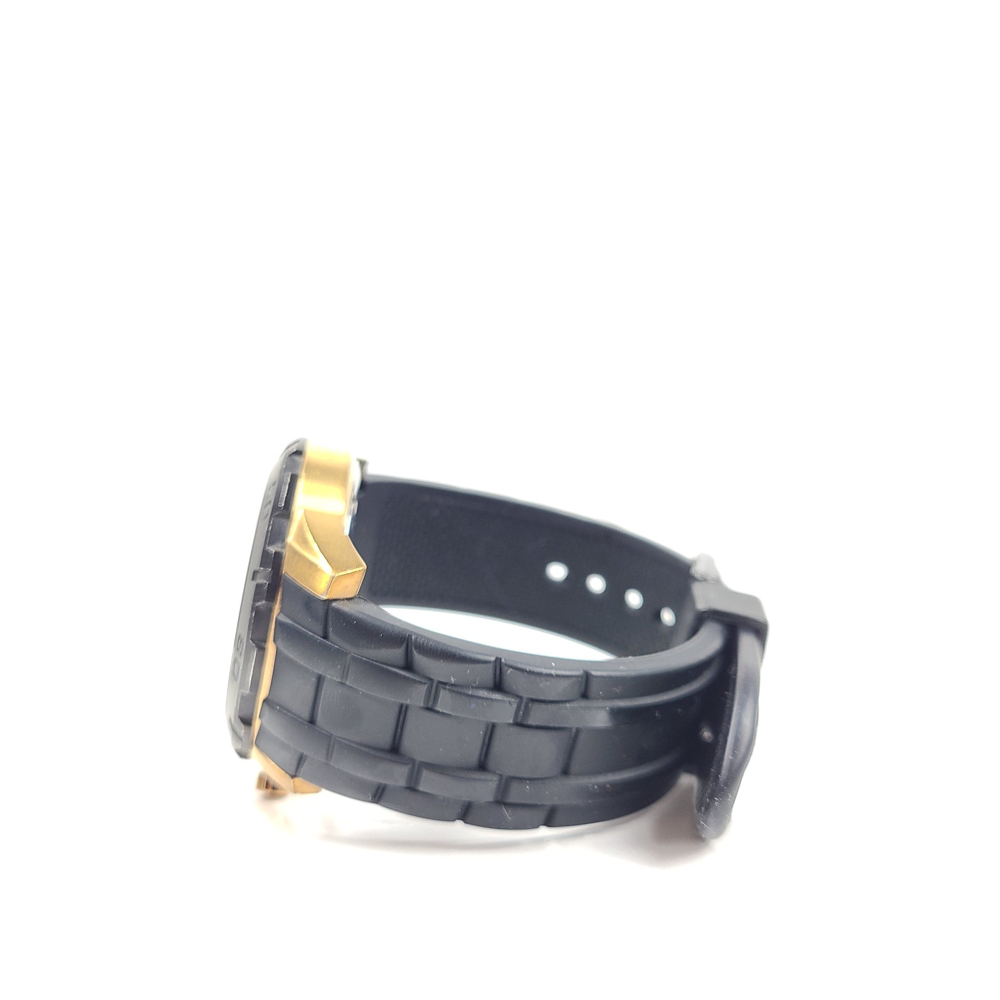 GUESS Men's Caliber Black Gold Tone Watch Chronograph 45mm W0864G2