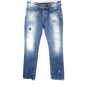 Zara Jeans Men's Distressed Splatter Ripped Effect Cotton Denim Pants Sz US 34