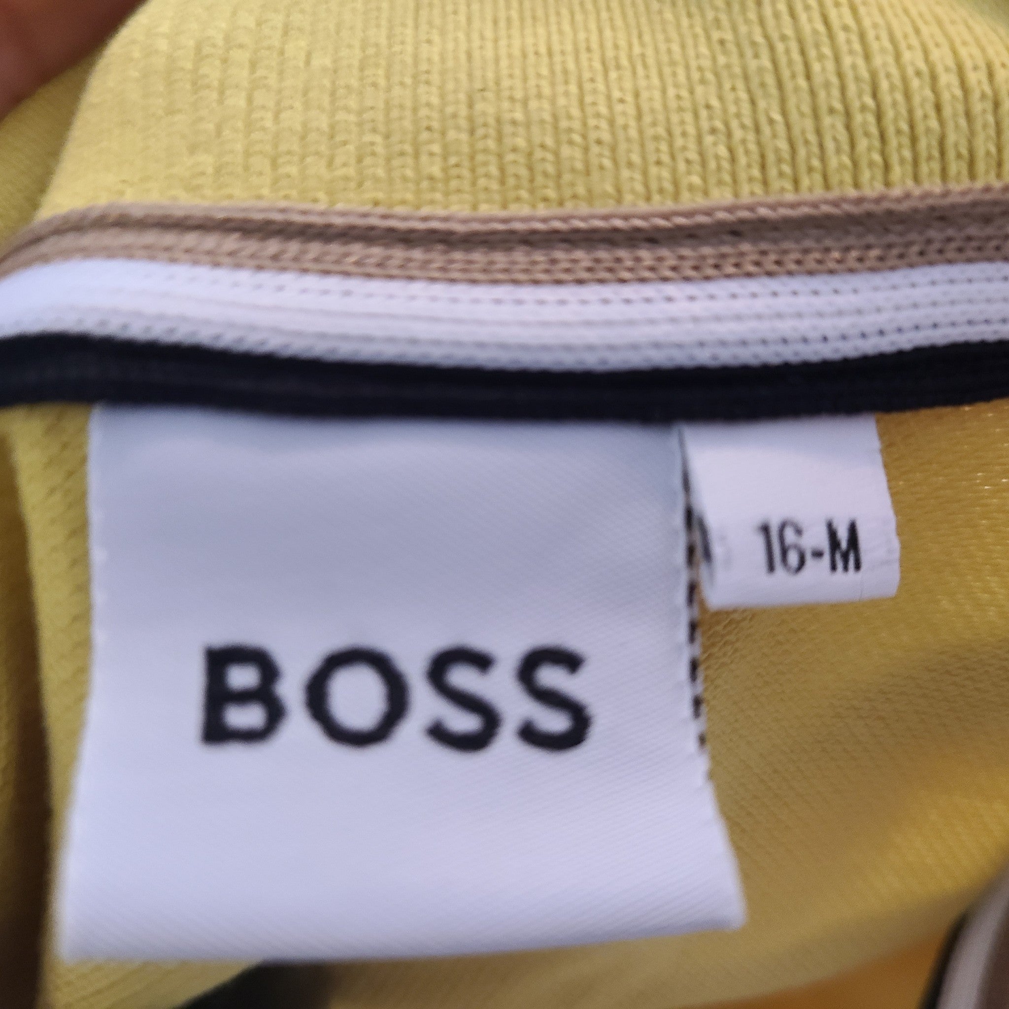 Hugo Boss Kids' Youth Polo Shirt Short Sleeve Chartreuse Yellow Sz M (16Y)