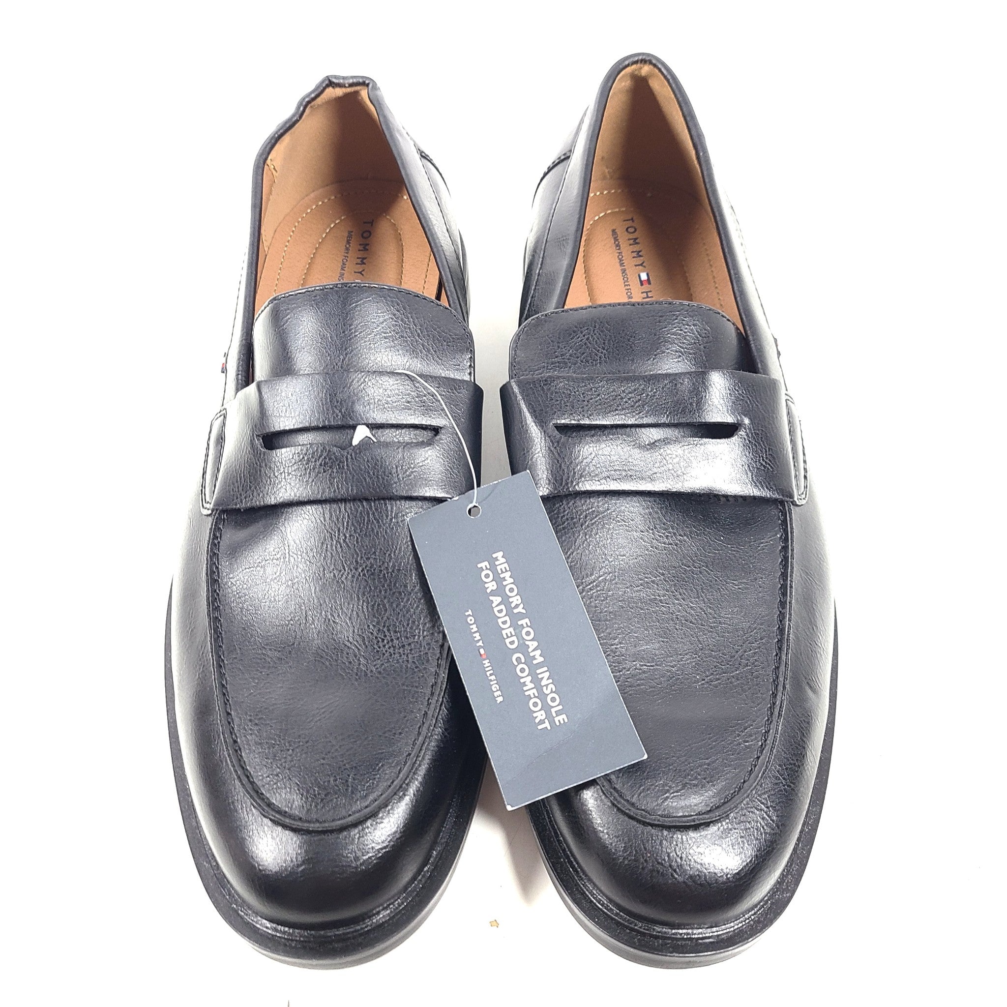 Tommy Hilfiger Men's Dime Slip On Penny Loafers Dress Shoes Black Sz 11