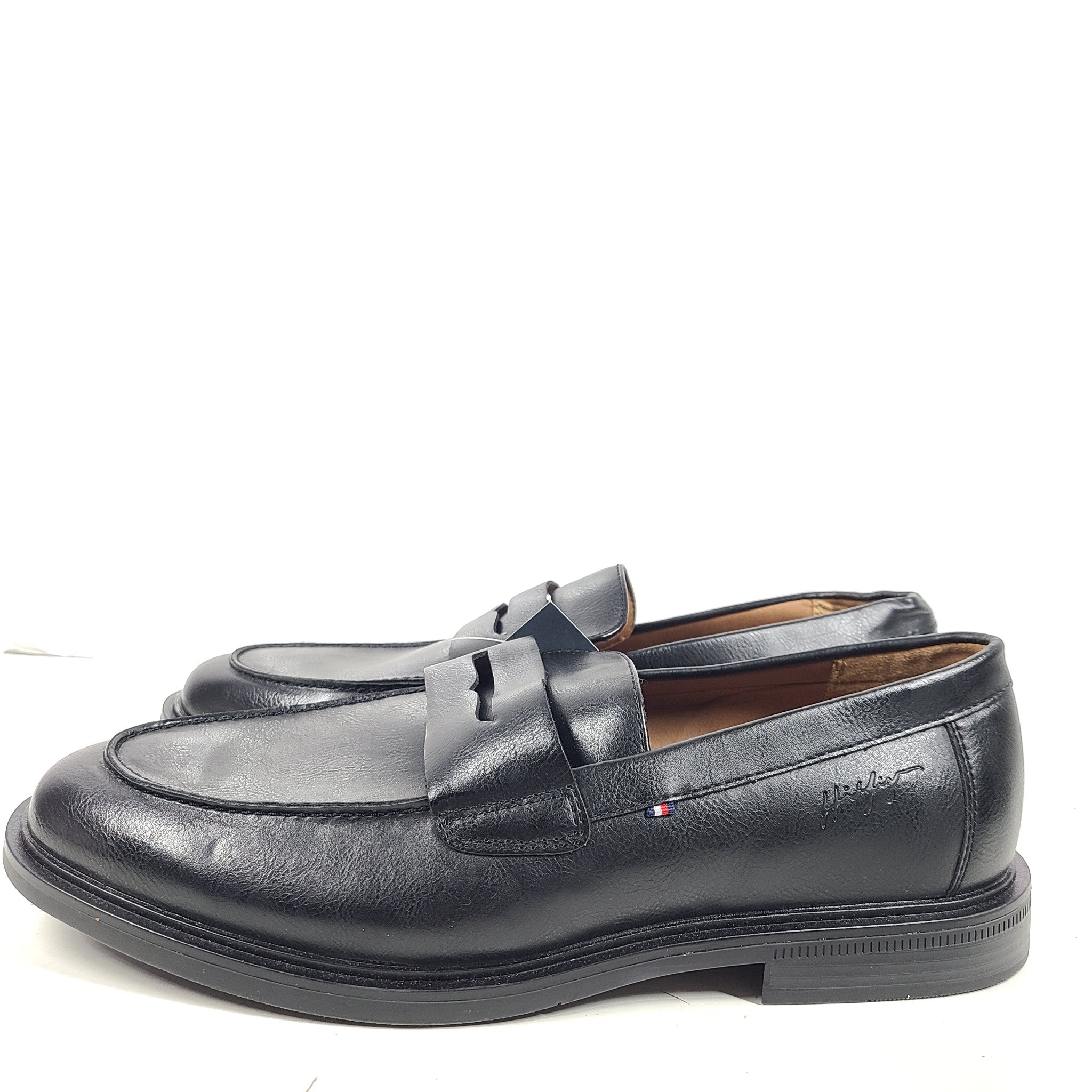 Tommy Hilfiger Men's Dime Slip On Penny Loafers Dress Shoes Black Sz 11