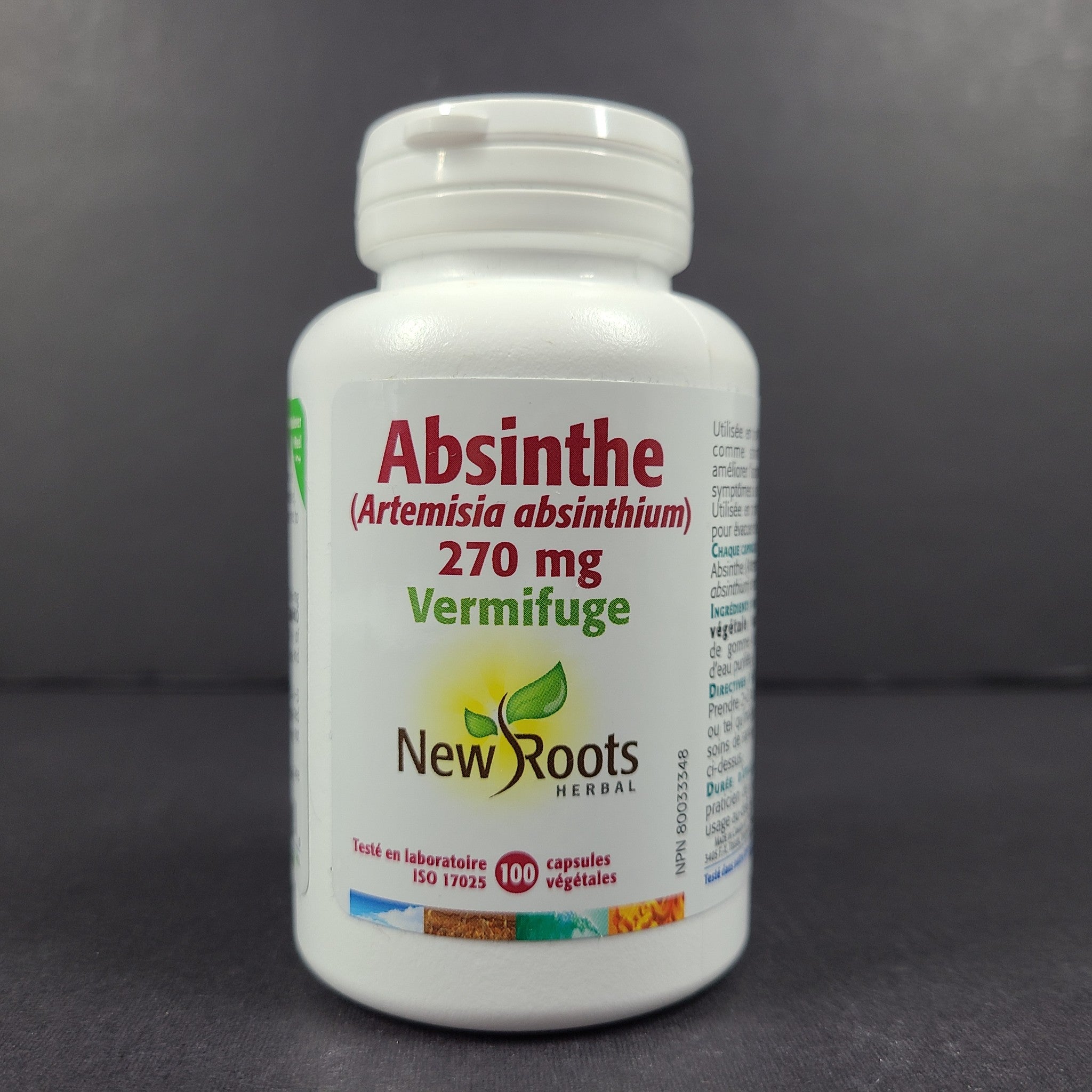 100 Ct New Roots Wormwood 270 mg Herbal Improve Appetite Tonic Stimulant 09/25