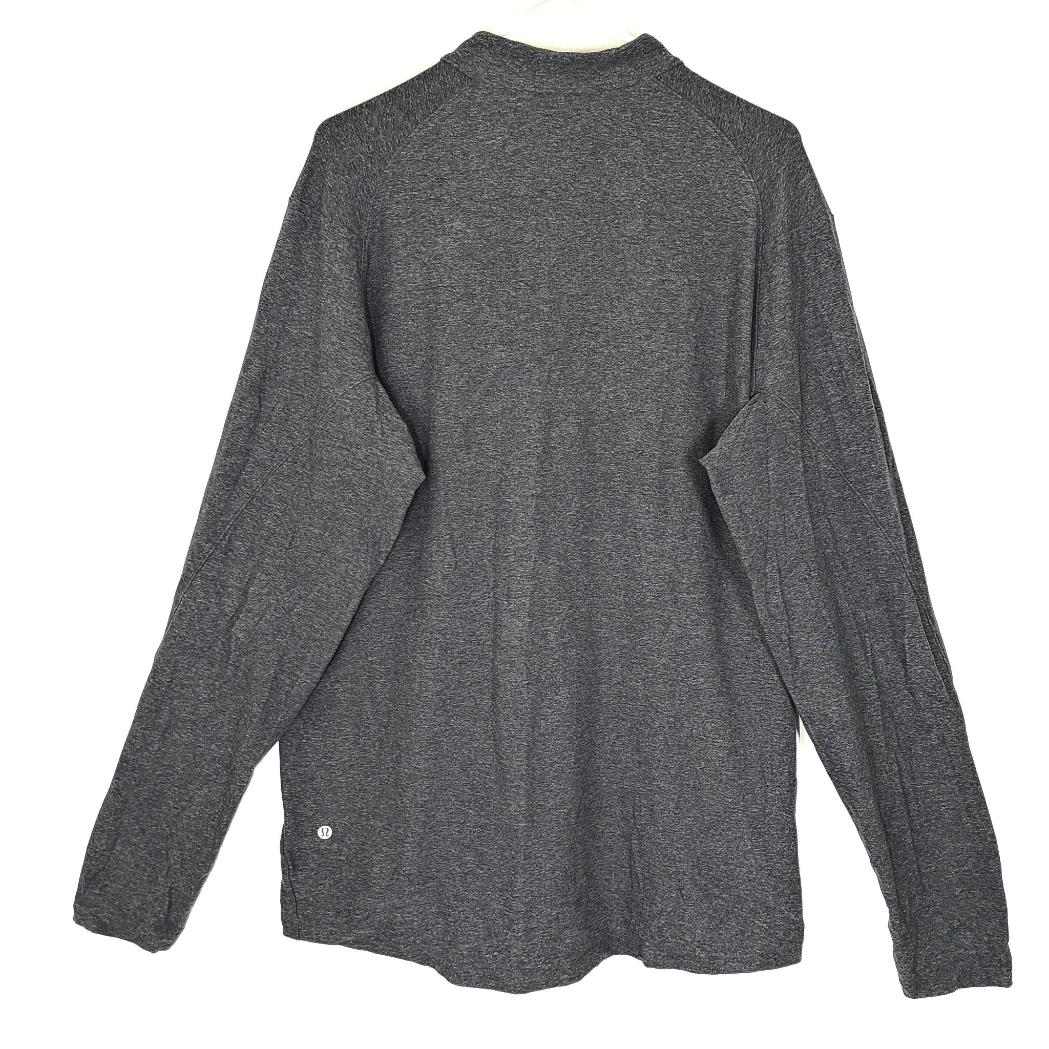 Lululemon Men's Surge Warm Half-Zip Heathered Graphite Grey Running XL