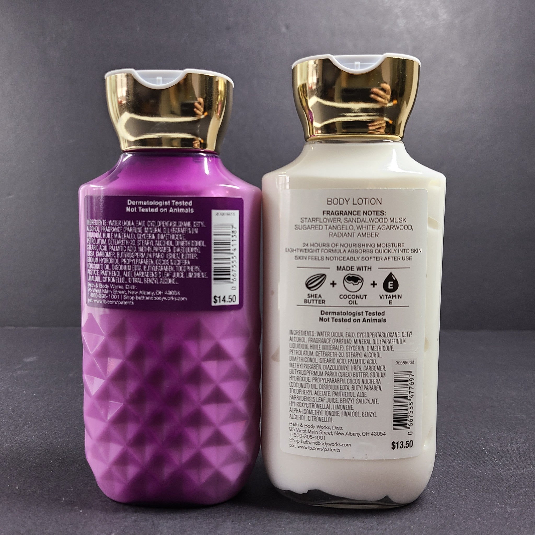 2 Pc Bath & Body Works In The Stars & Winterberry Wonder Body Lotion Shea Butter
