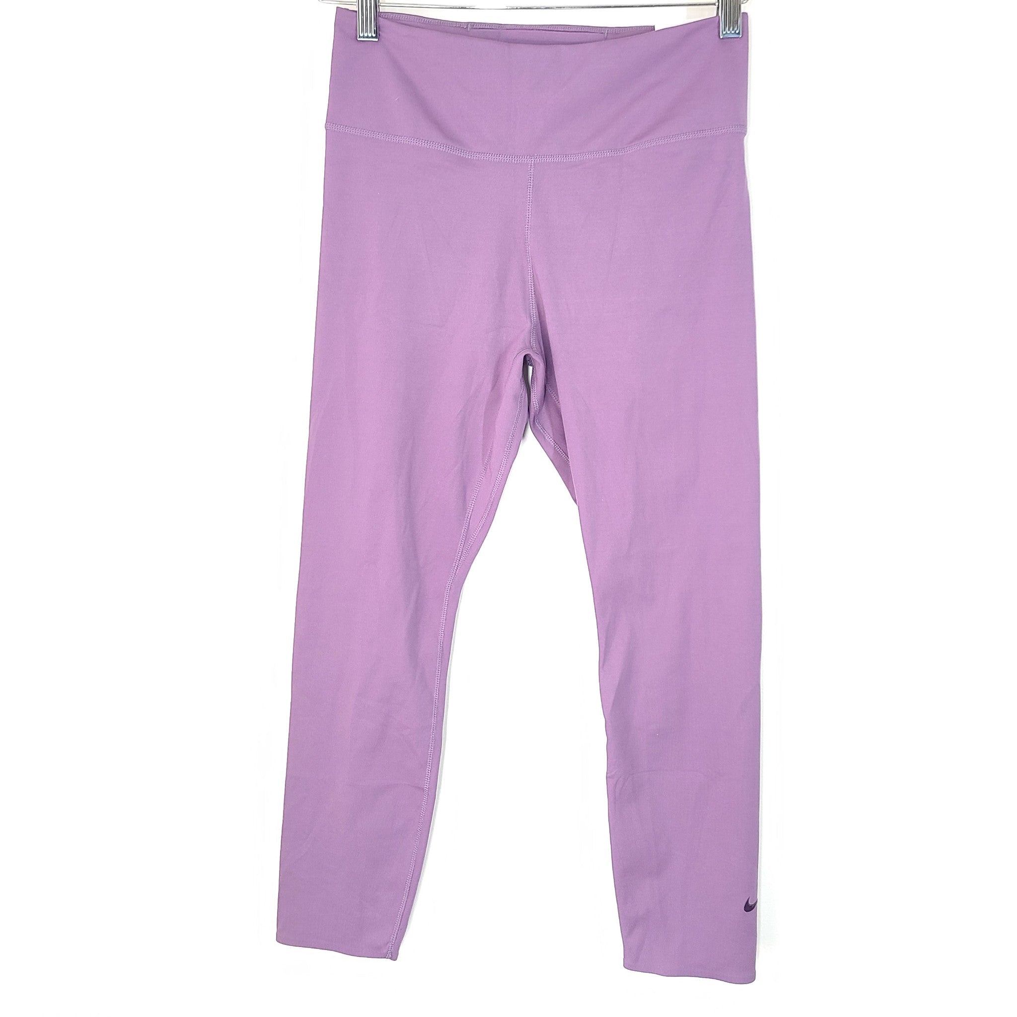 Nike Women's One Luxe Mid-Rise Crop Leggings Tight Fit AT3100-574 Purple Sz M