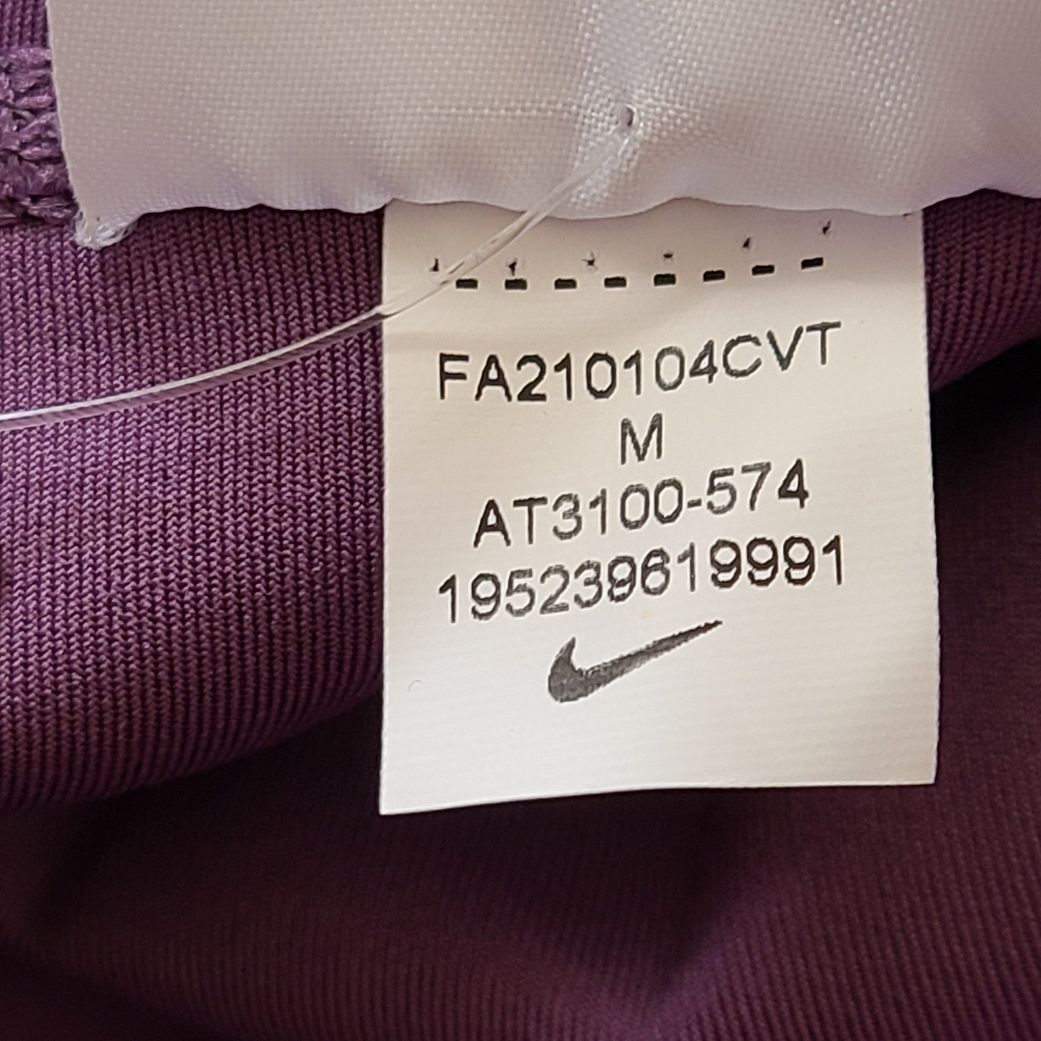Nike Women's One Luxe Mid-Rise Crop Leggings Tight Fit AT3100-574 Purple Sz M