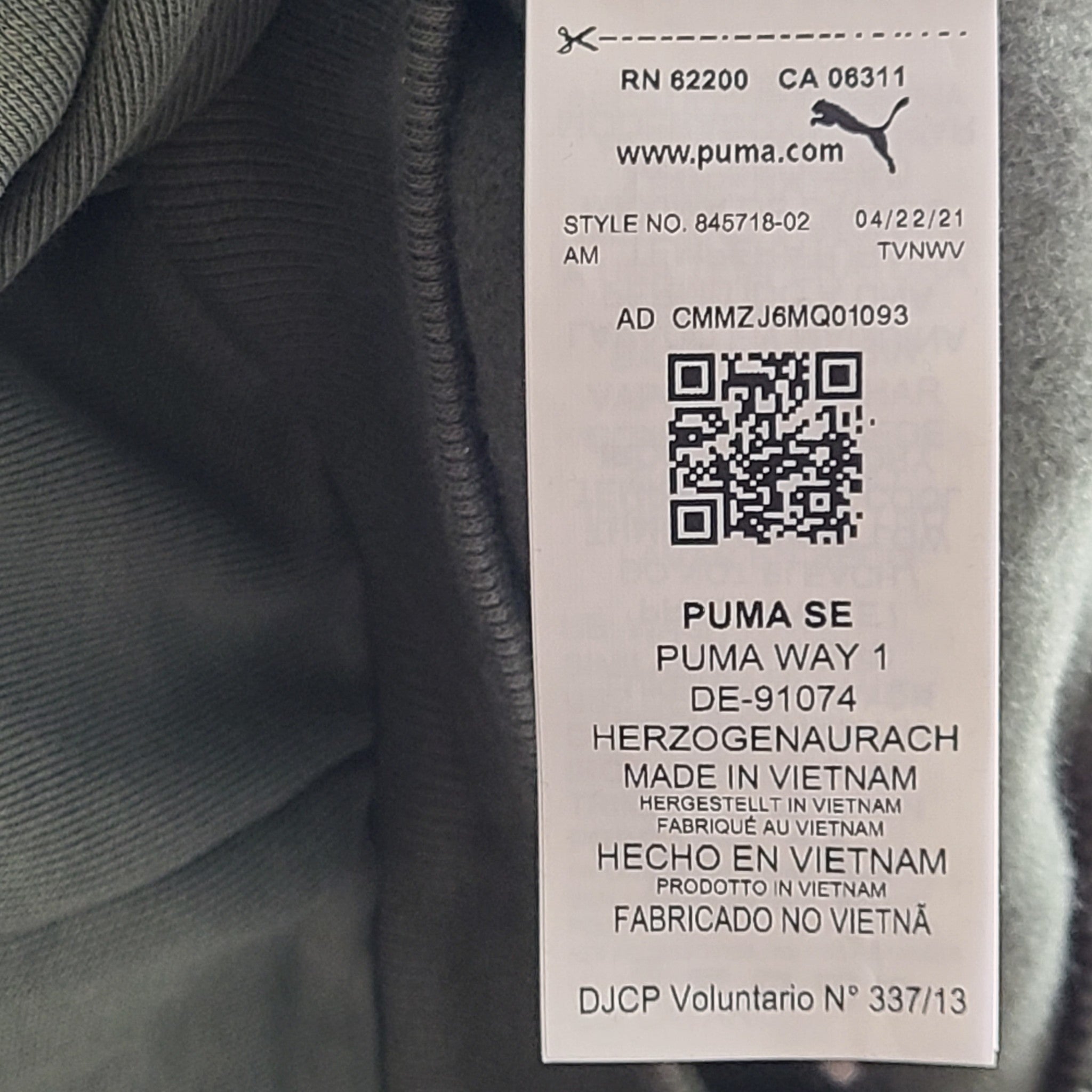 Puma Men's Color-block Camo Hoodie FL Fleece Green Camo Size S