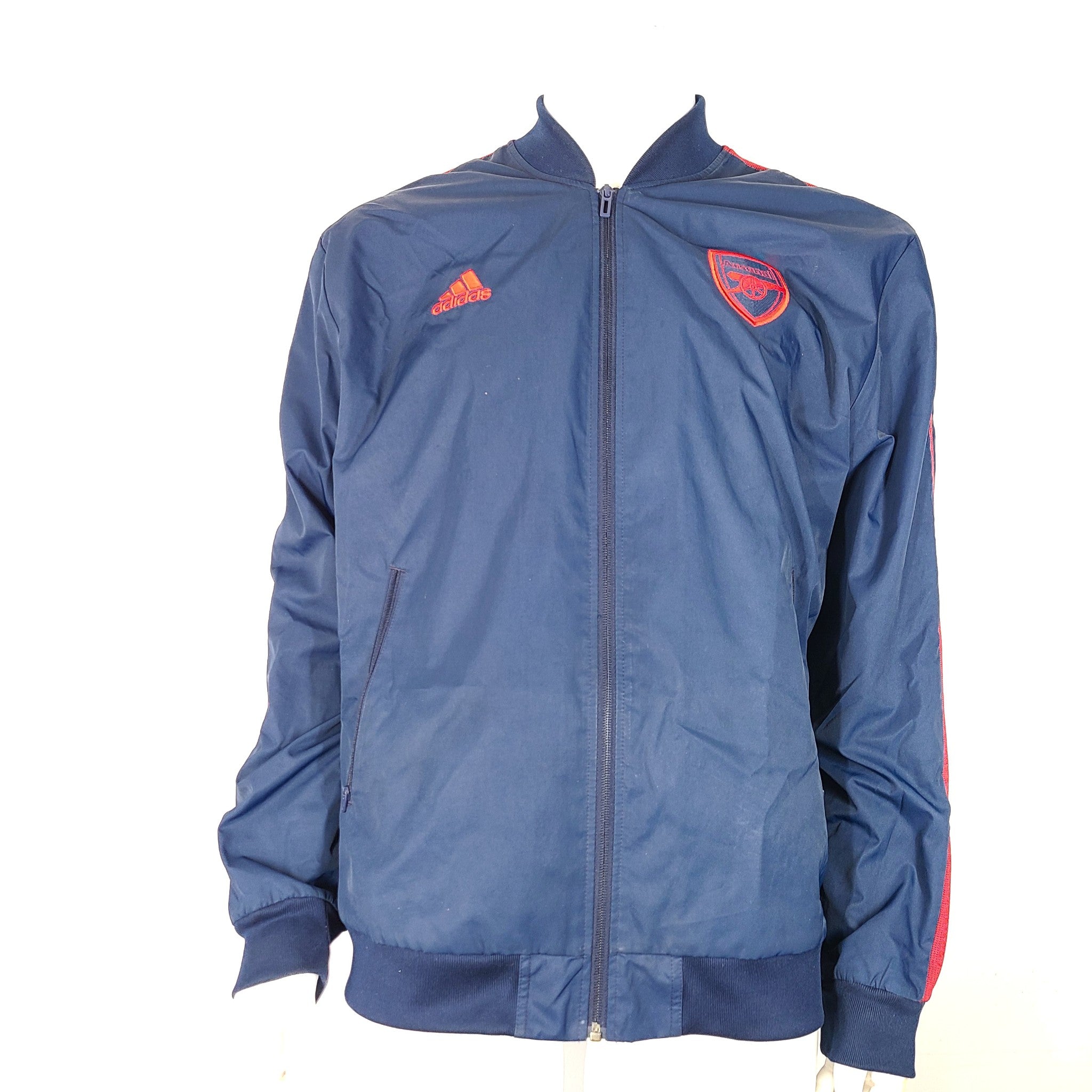 Adidas Men's Arsenal Anthem Jacket Soccer EH5610 Navy Red Sz XL
