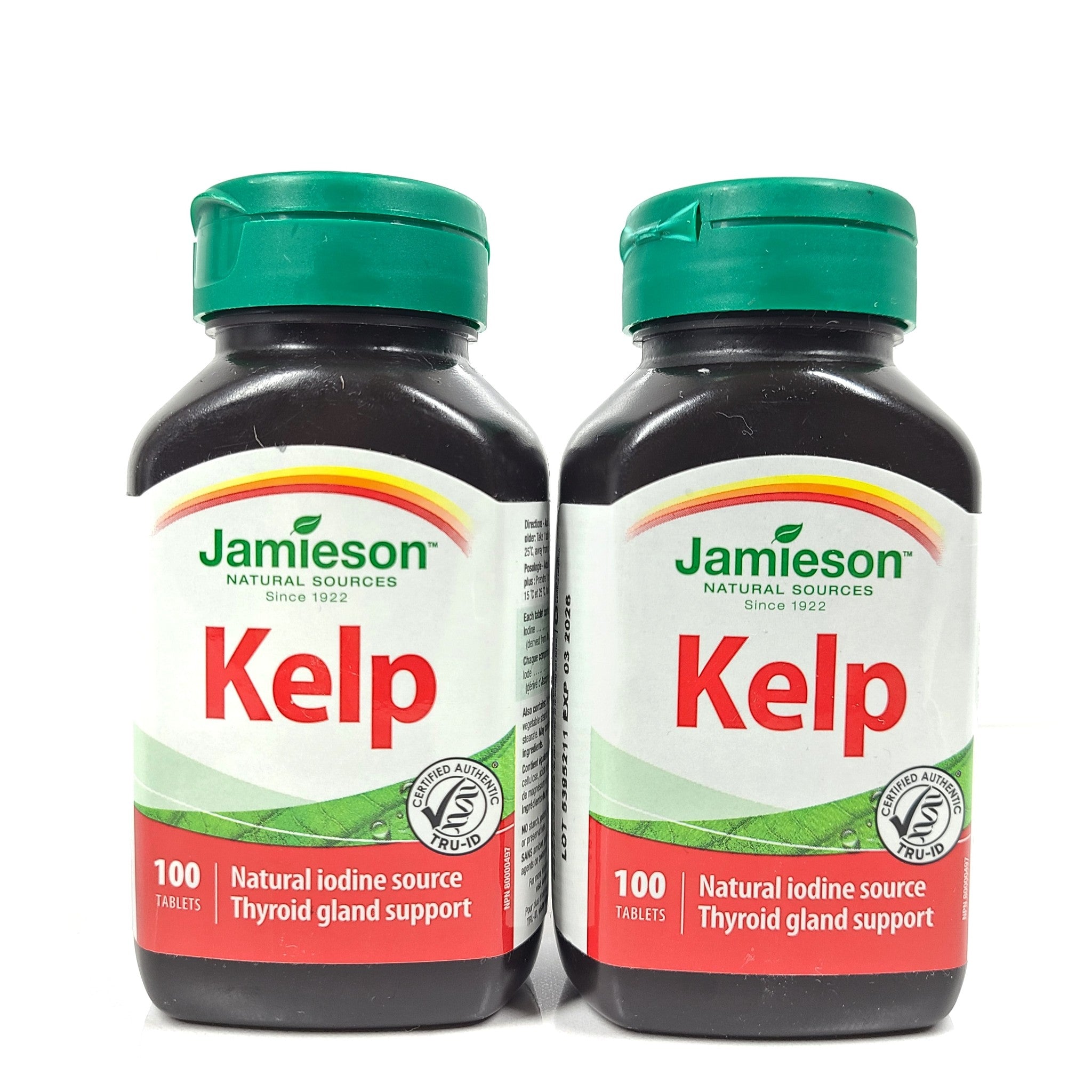 2 x 100 Ct Jamieson Kelp 650mg Health Immune Support 03/26