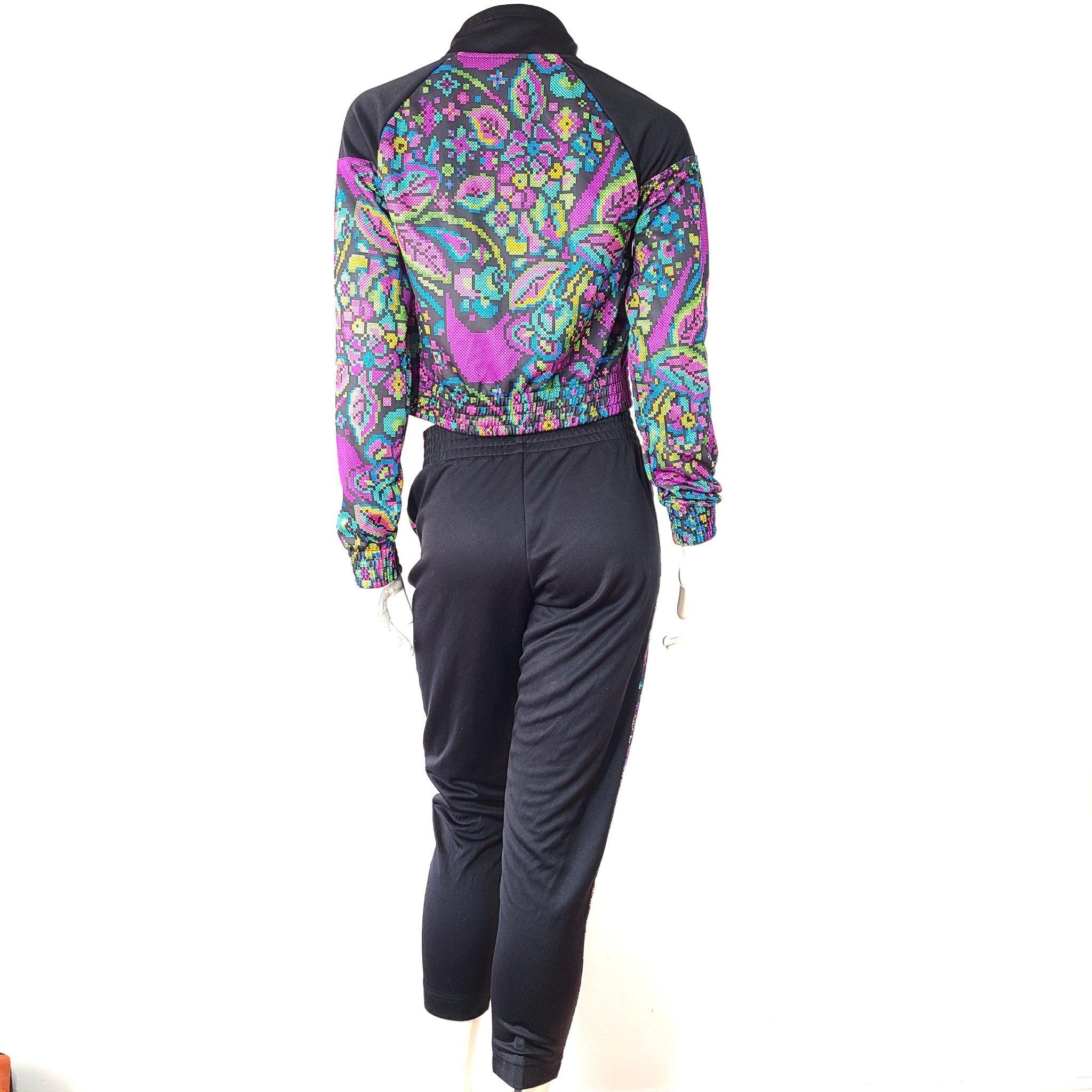 2 Pc Nike Women's Tracksuit BV2728-010 High Rise Pants Cropped Jacket Black XS