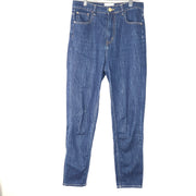 Sezane L'iconique Droit Iconic Straight Denim Jeans High Rise Medium Blue Sz 26